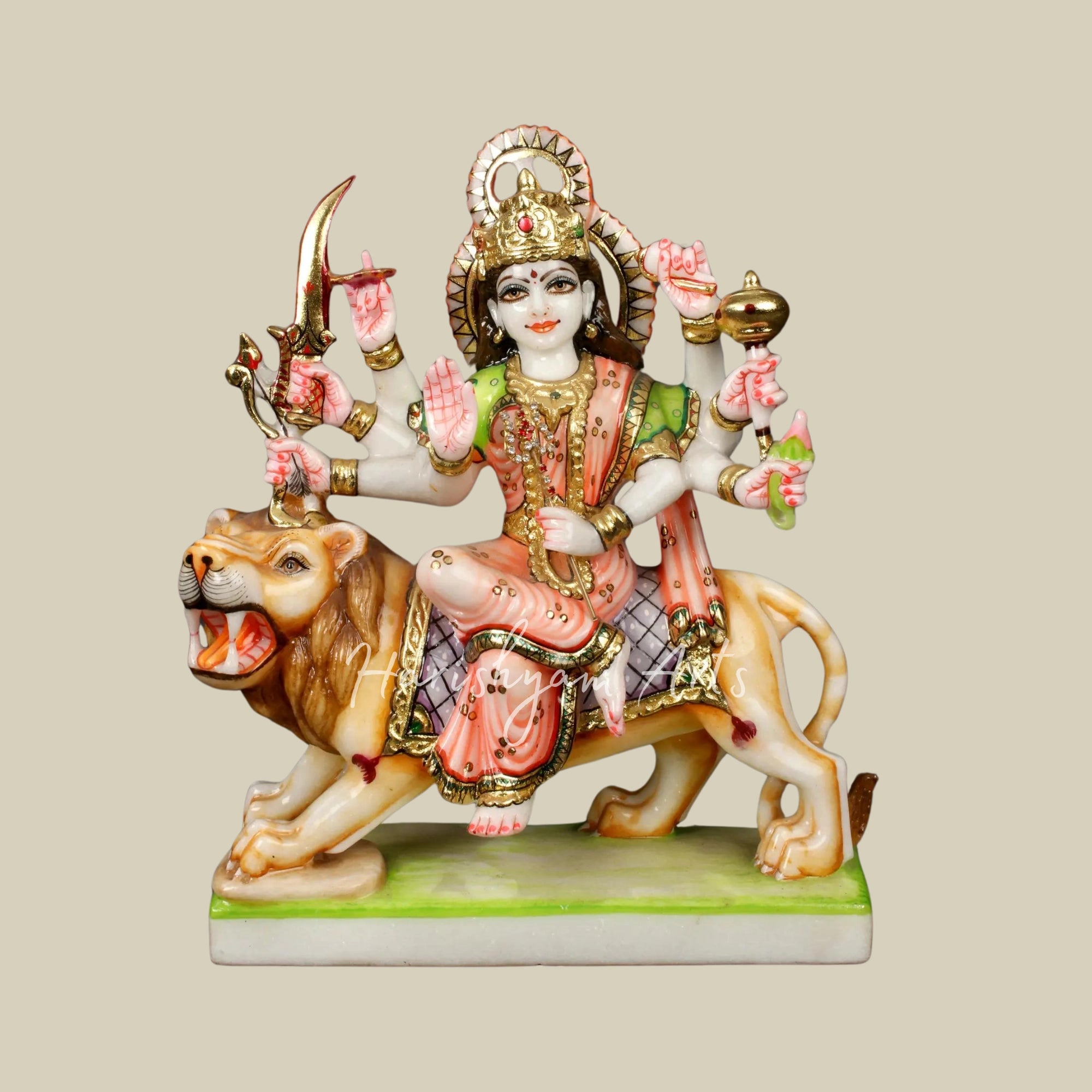 12" Handmade Durga Maa Marble Murti
