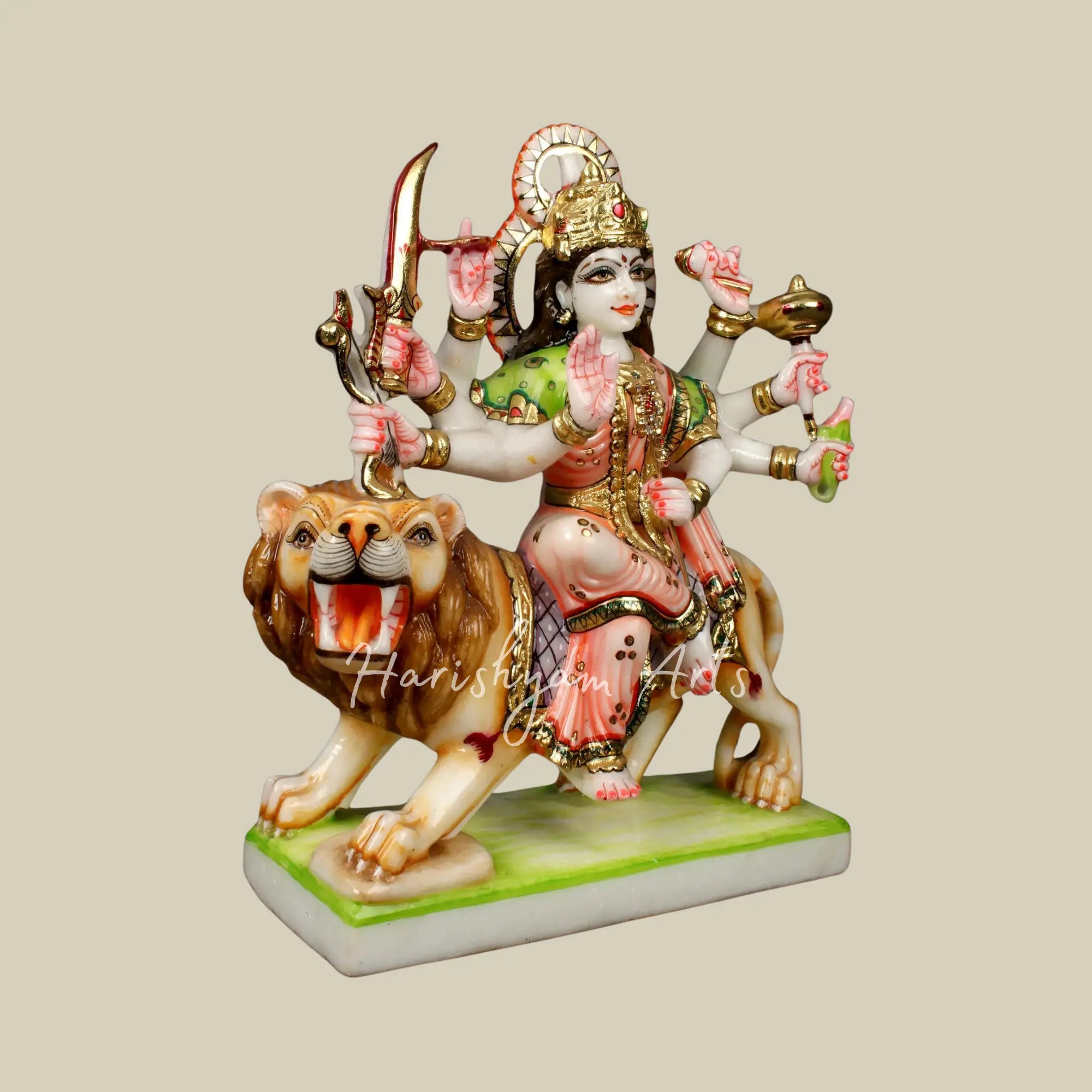 12" Handmade Durga Maa Marble Murti