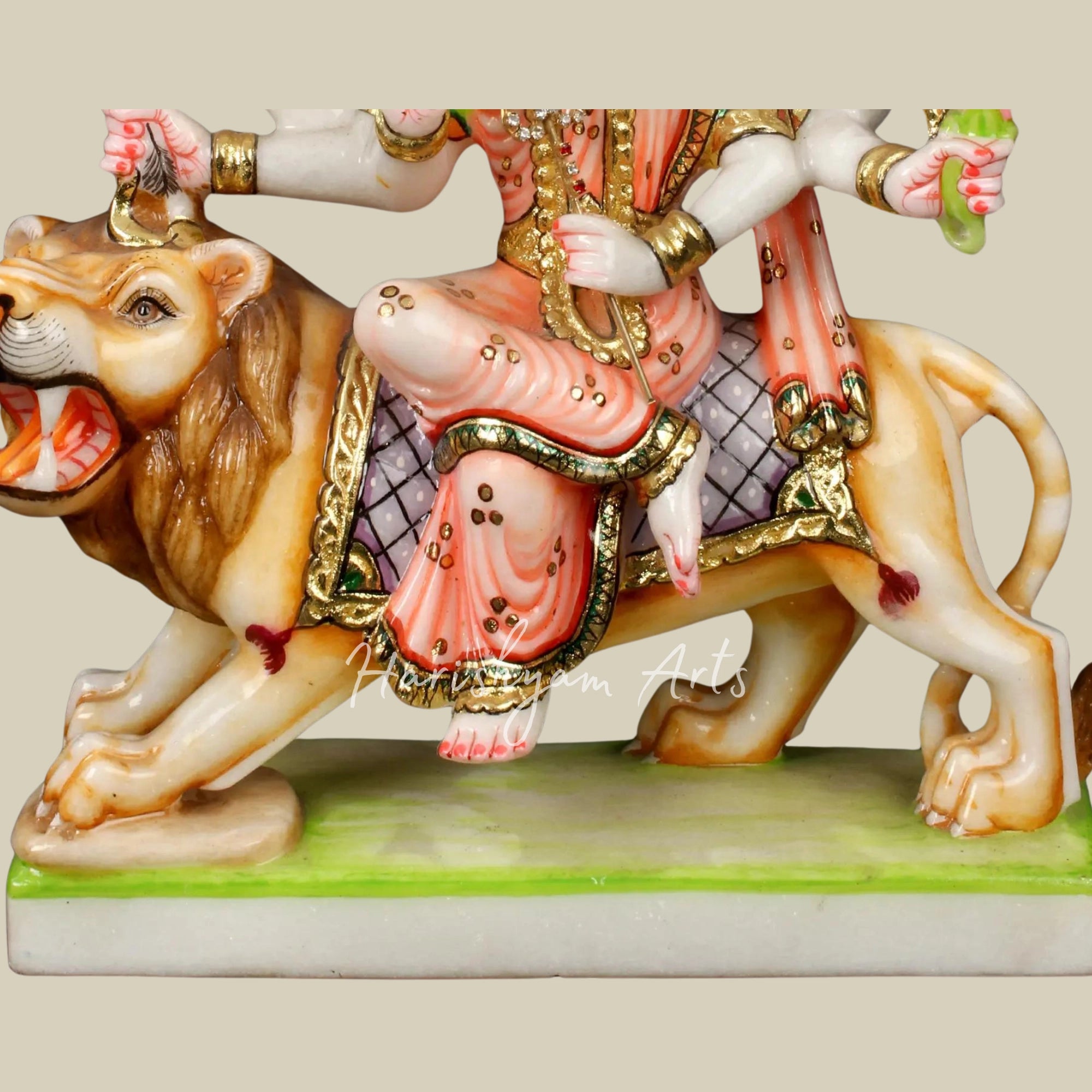 12" Handmade Durga Maa Marble Murti