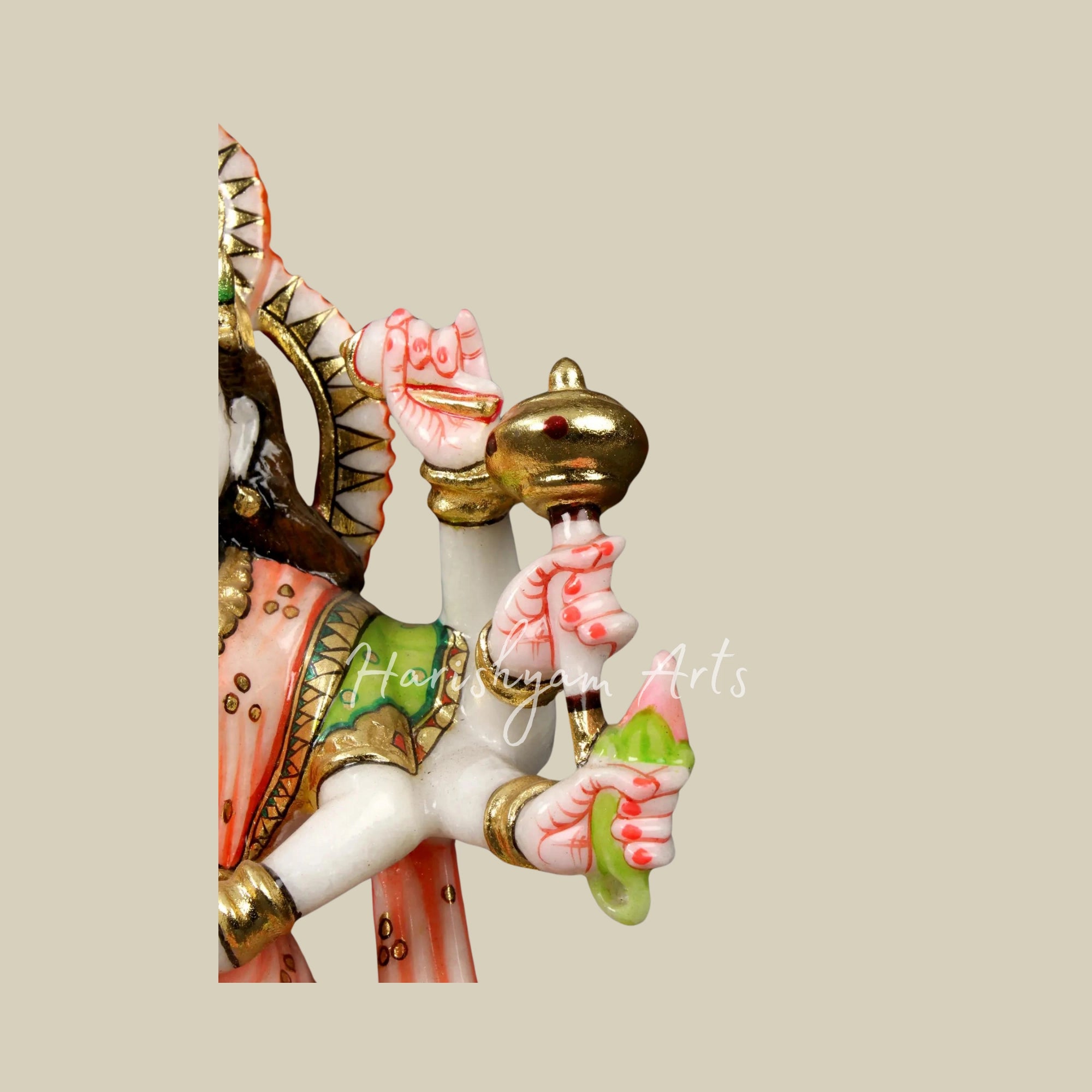 12" Handmade Durga Maa Marble Murti