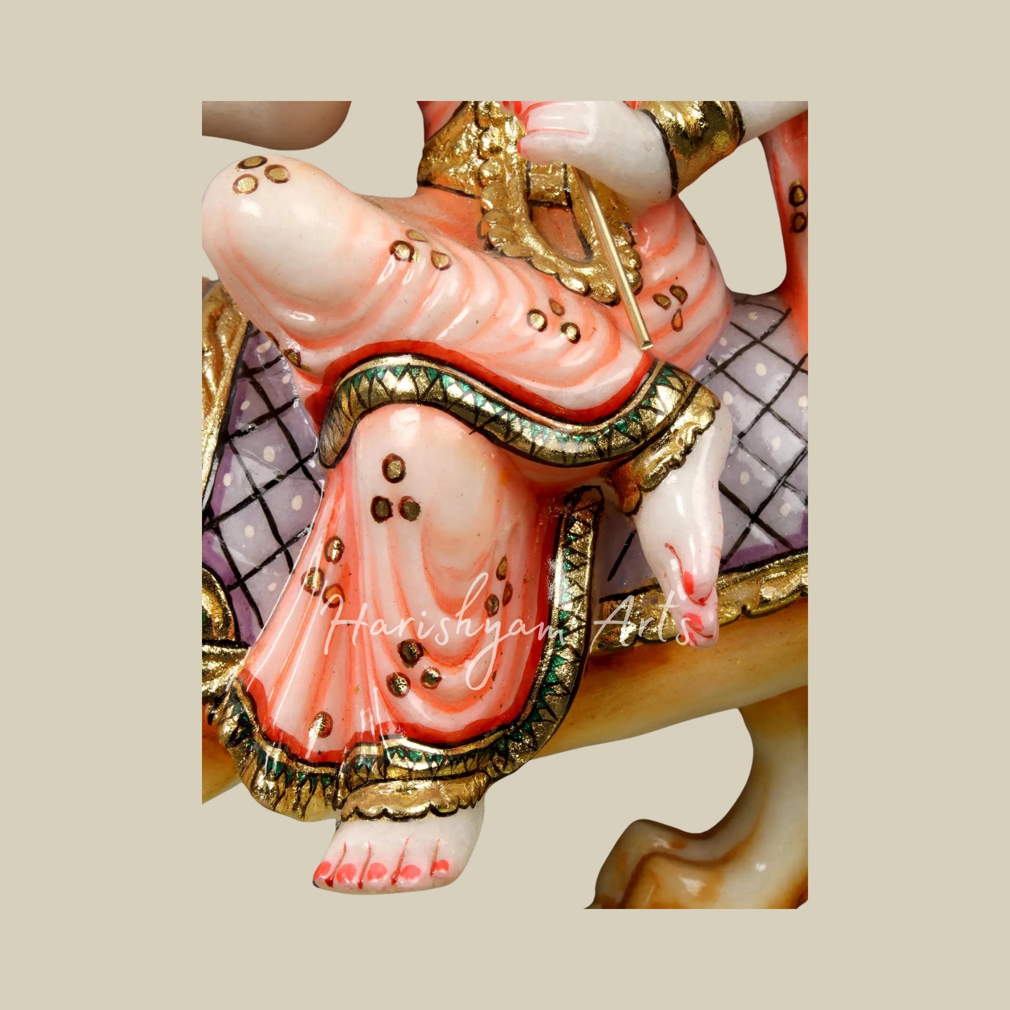 12" Handmade Durga Maa Marble Murti