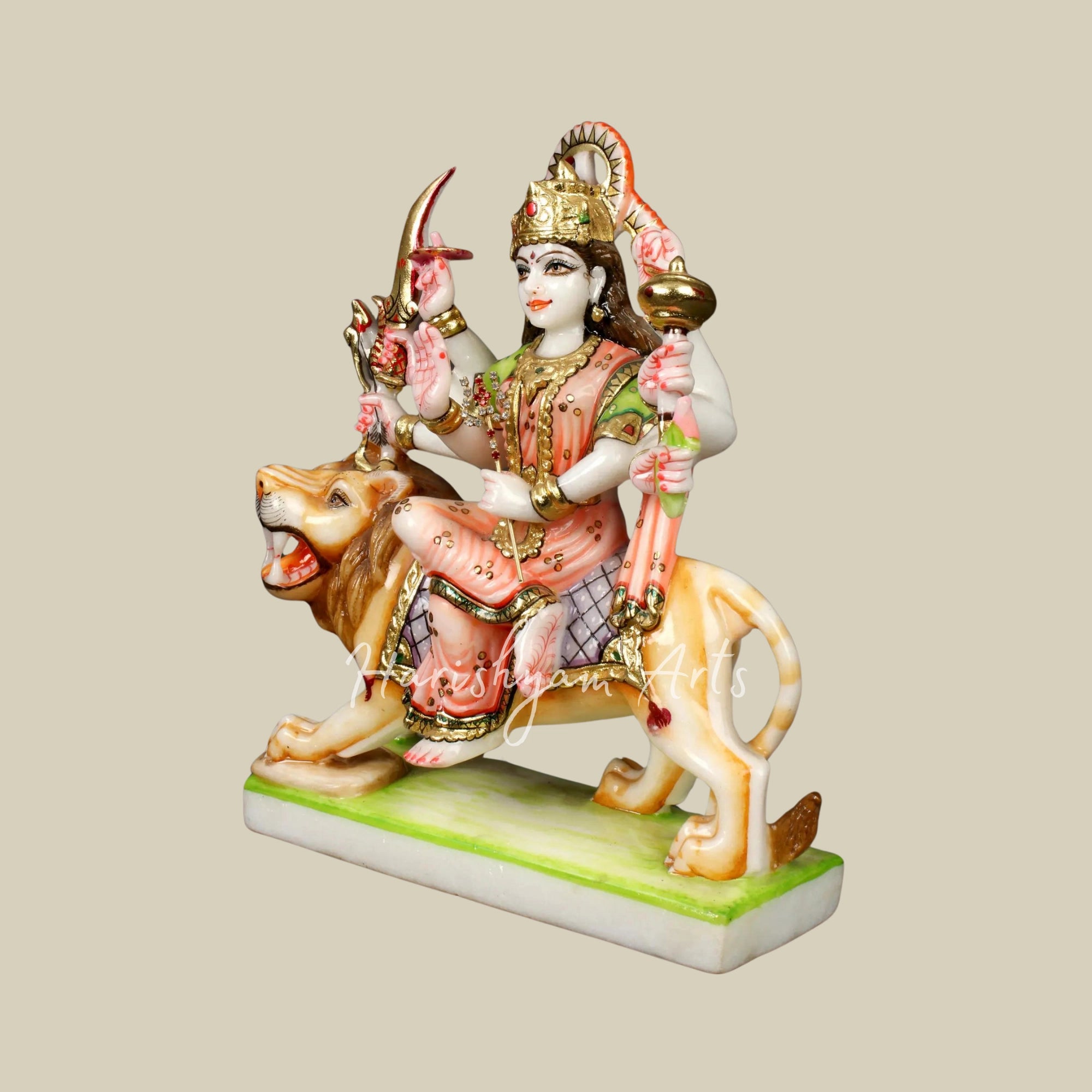 12" Handmade Durga Maa Marble Murti