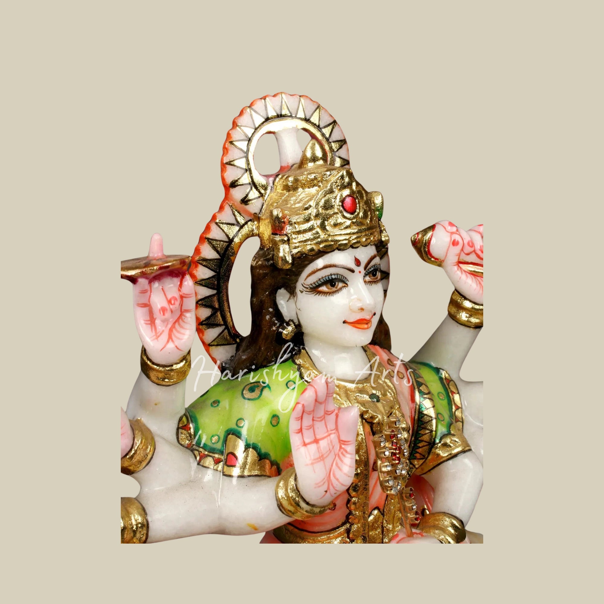 12" Handmade Durga Maa Marble Murti