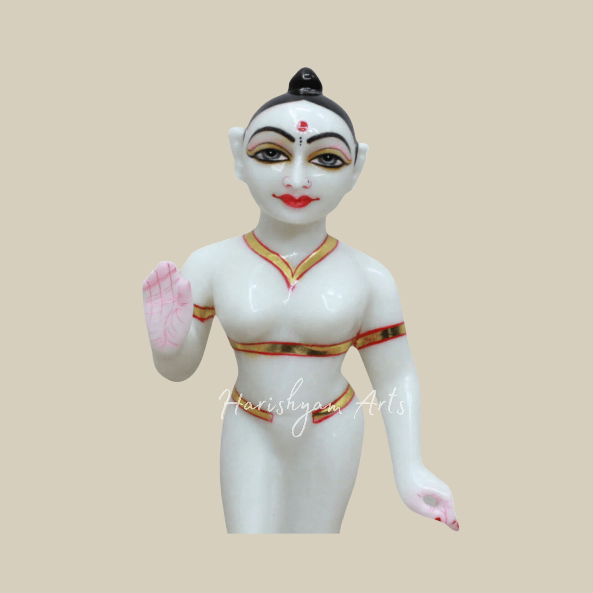 12" Iskcon Radha Krishna Marble Idol11