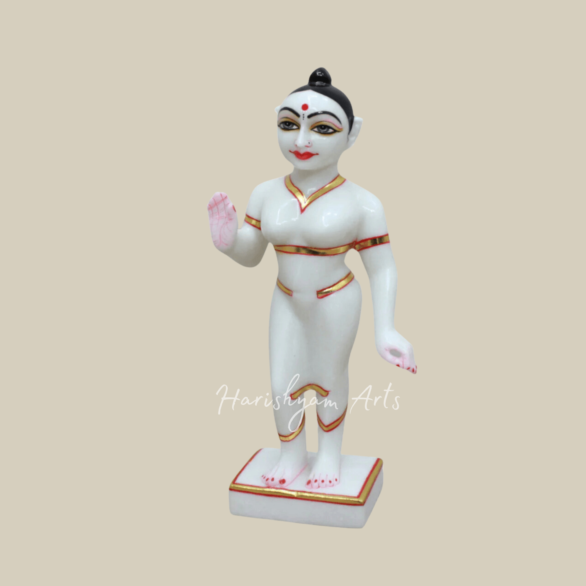 12" Iskcon Radha Krishna Marble Idol12