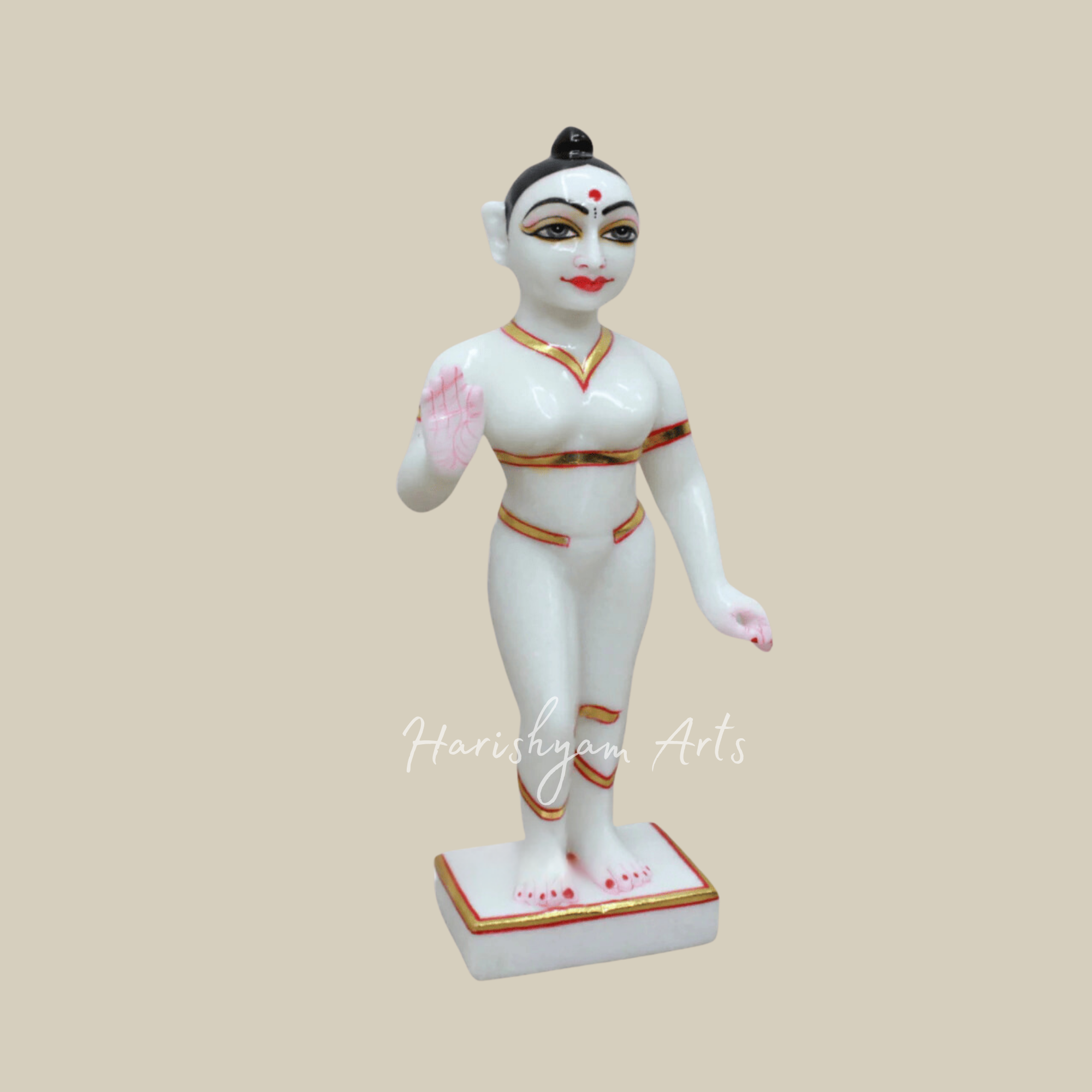 12" Iskcon Radha Krishna Marble Idol13