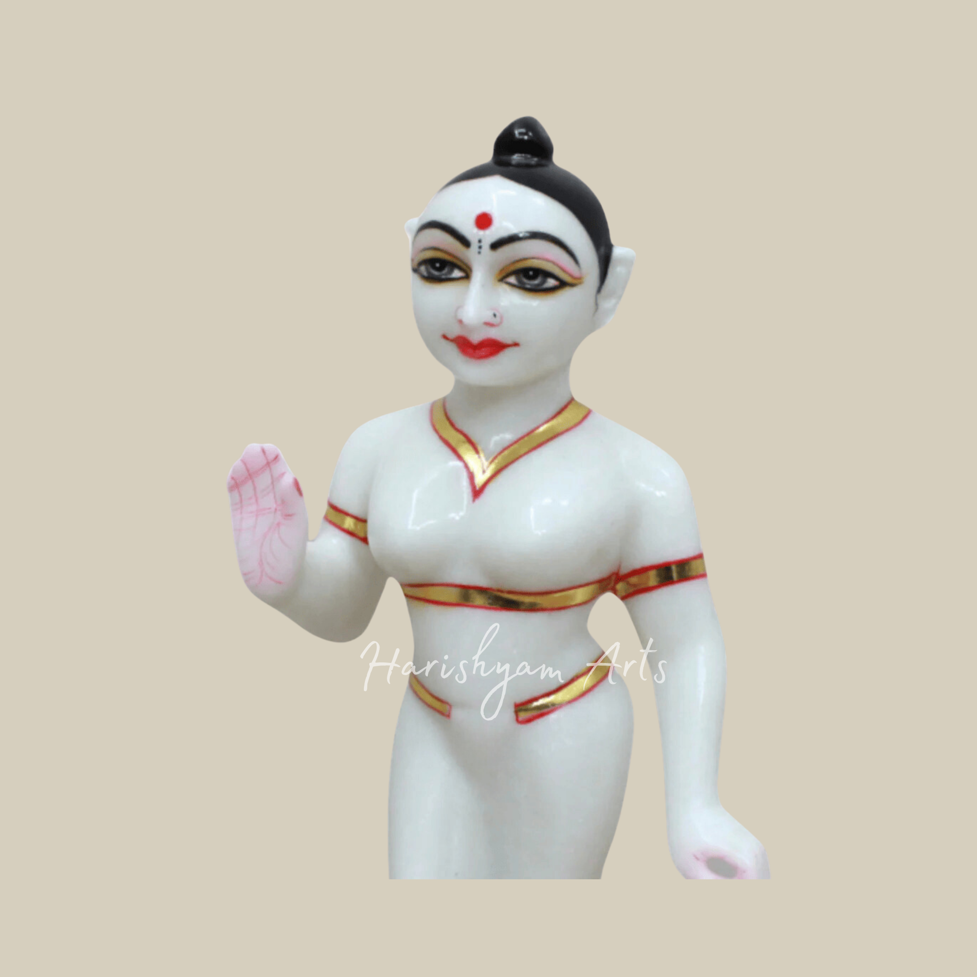 12" Iskcon Radha Krishna Marble Idol14