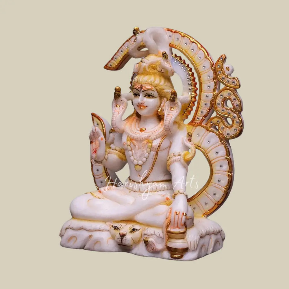 12" Shiva Statue with Om at back