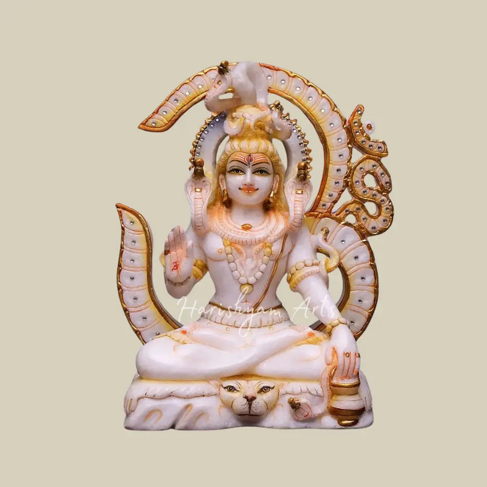 12" Shiva Statue with Om at back