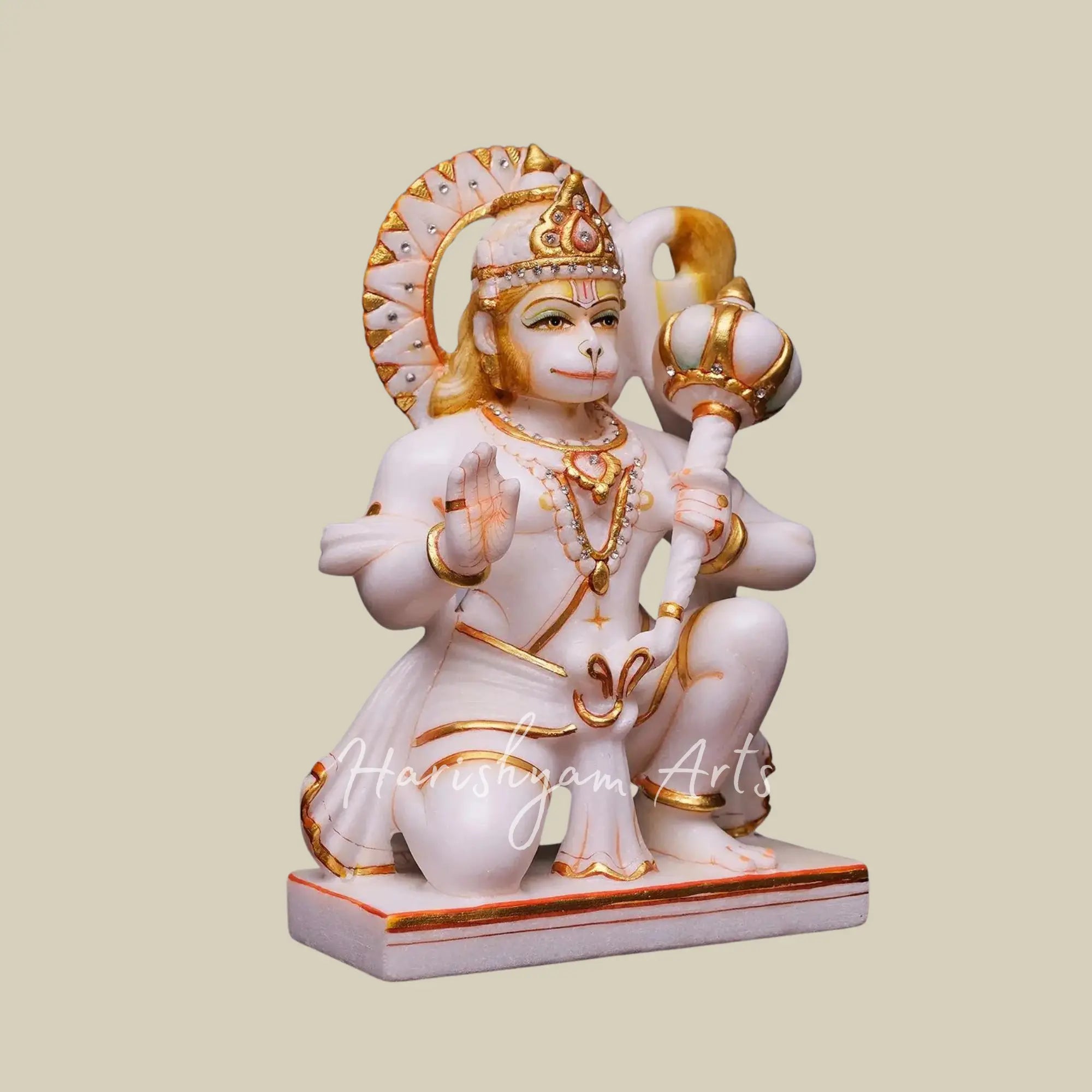 12 inches Sitting Position Hanuman Moorti Bajrang Bali Idol Murti Statue for Pooja3