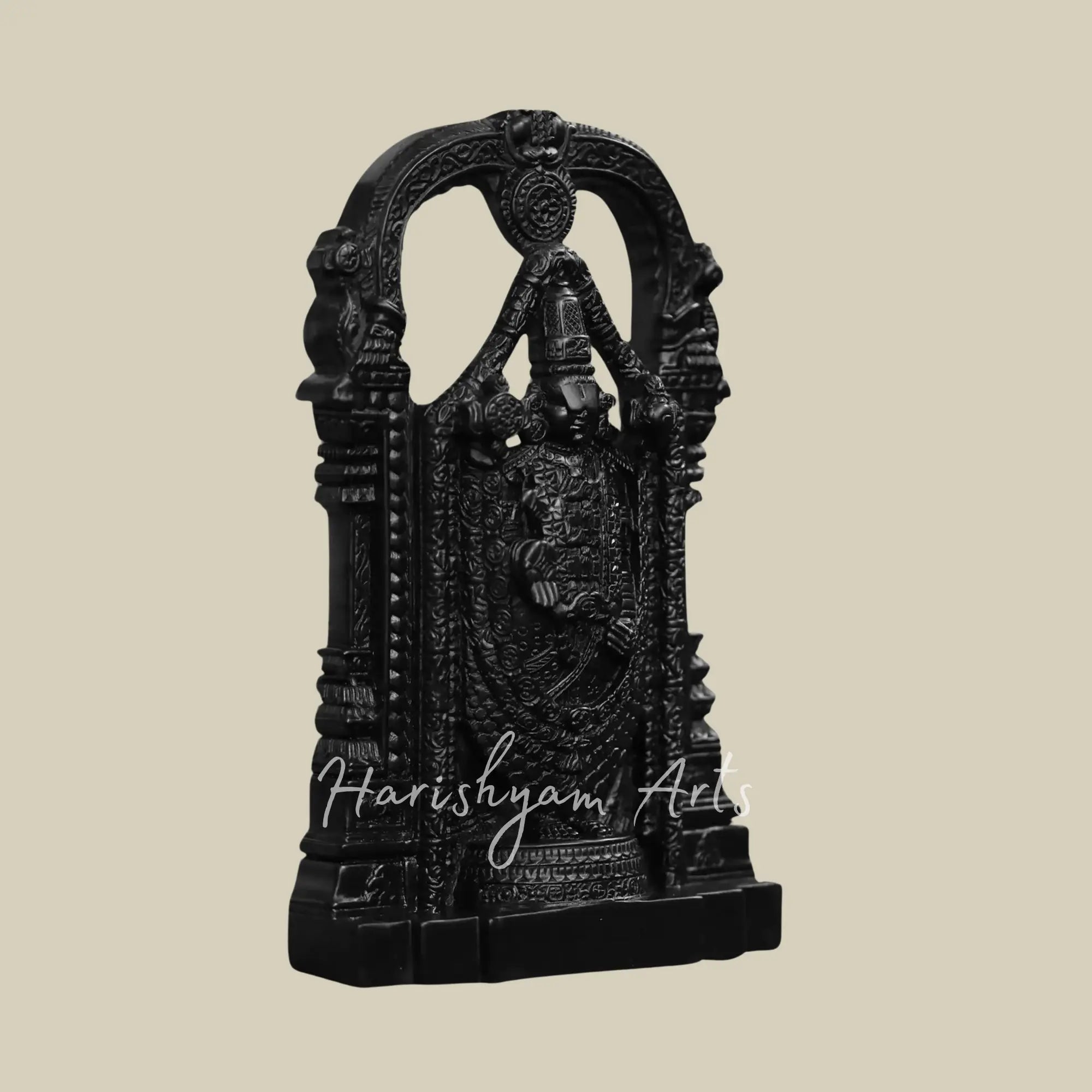 12 inches Tirupati balaji black stone idol 3