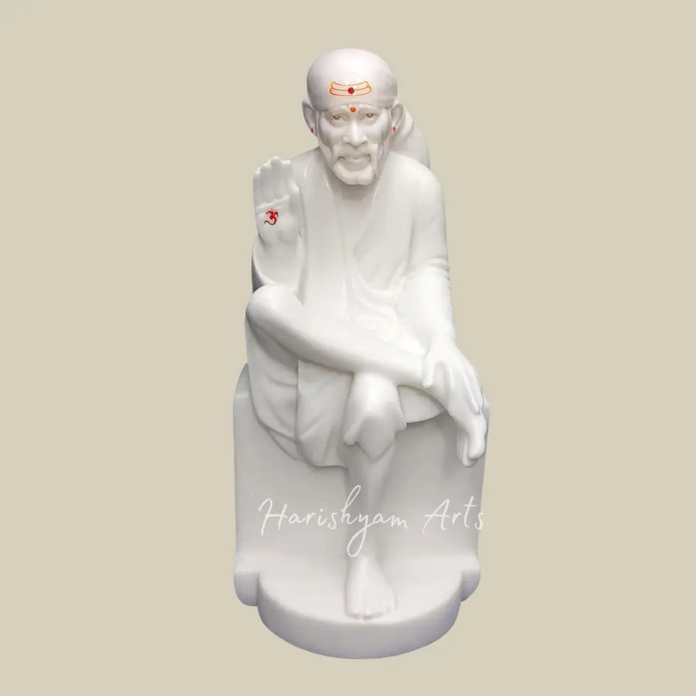 12" Vietnamese Marble Sai Baba Blessing Statue