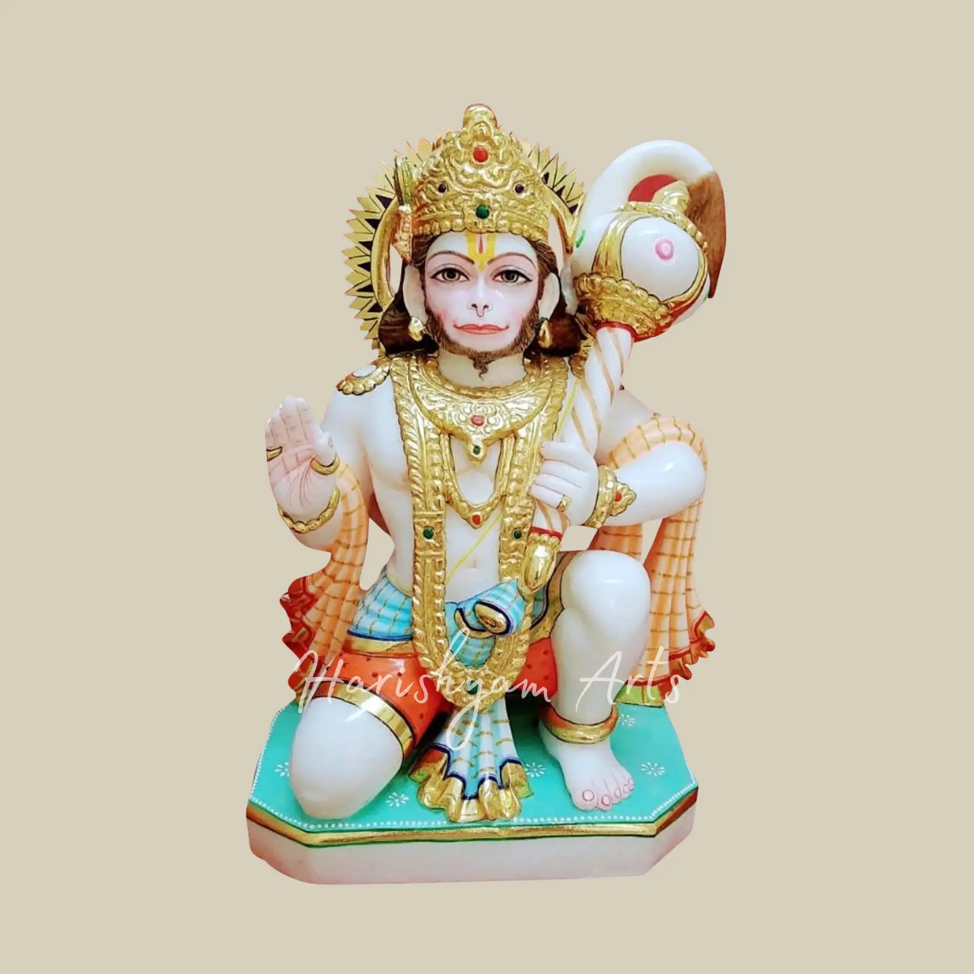 12 inches hanuman marble murti 1
