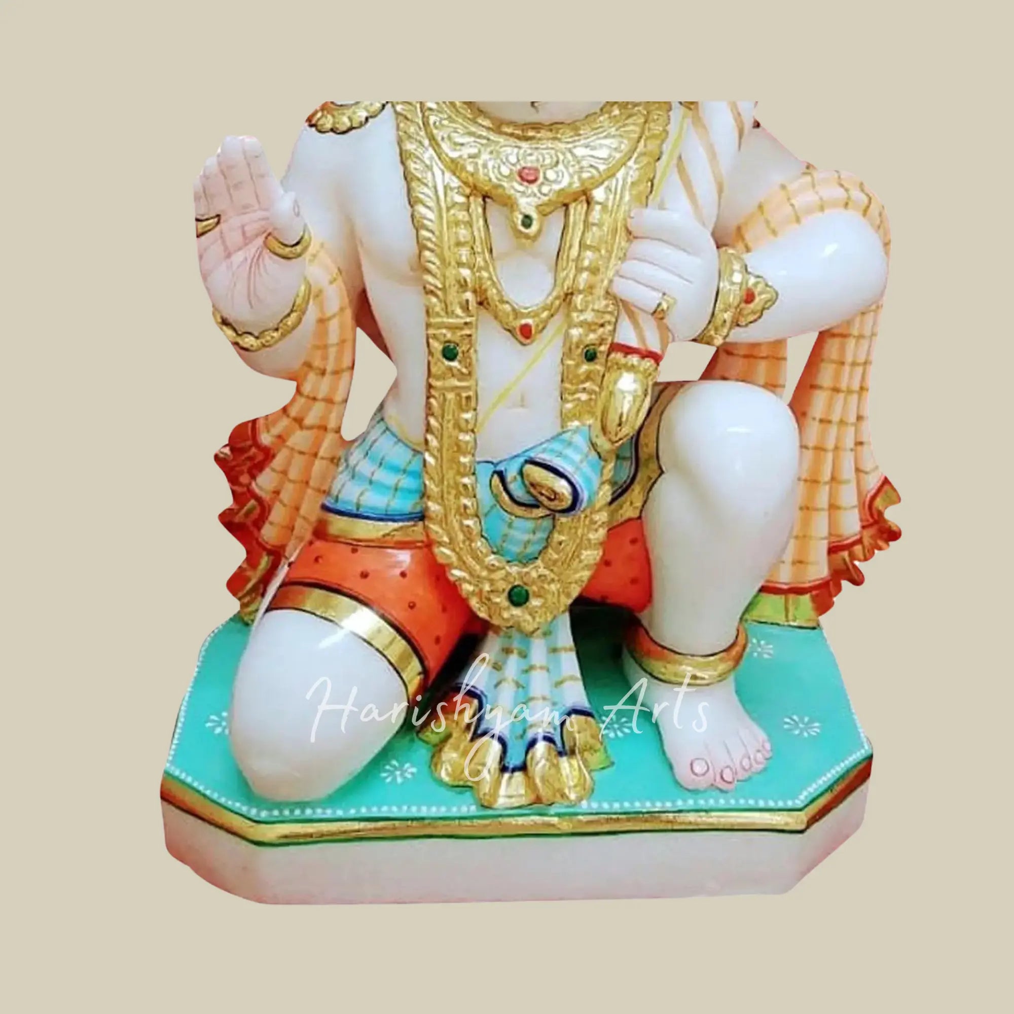 12 inches hanuman marble murti 2