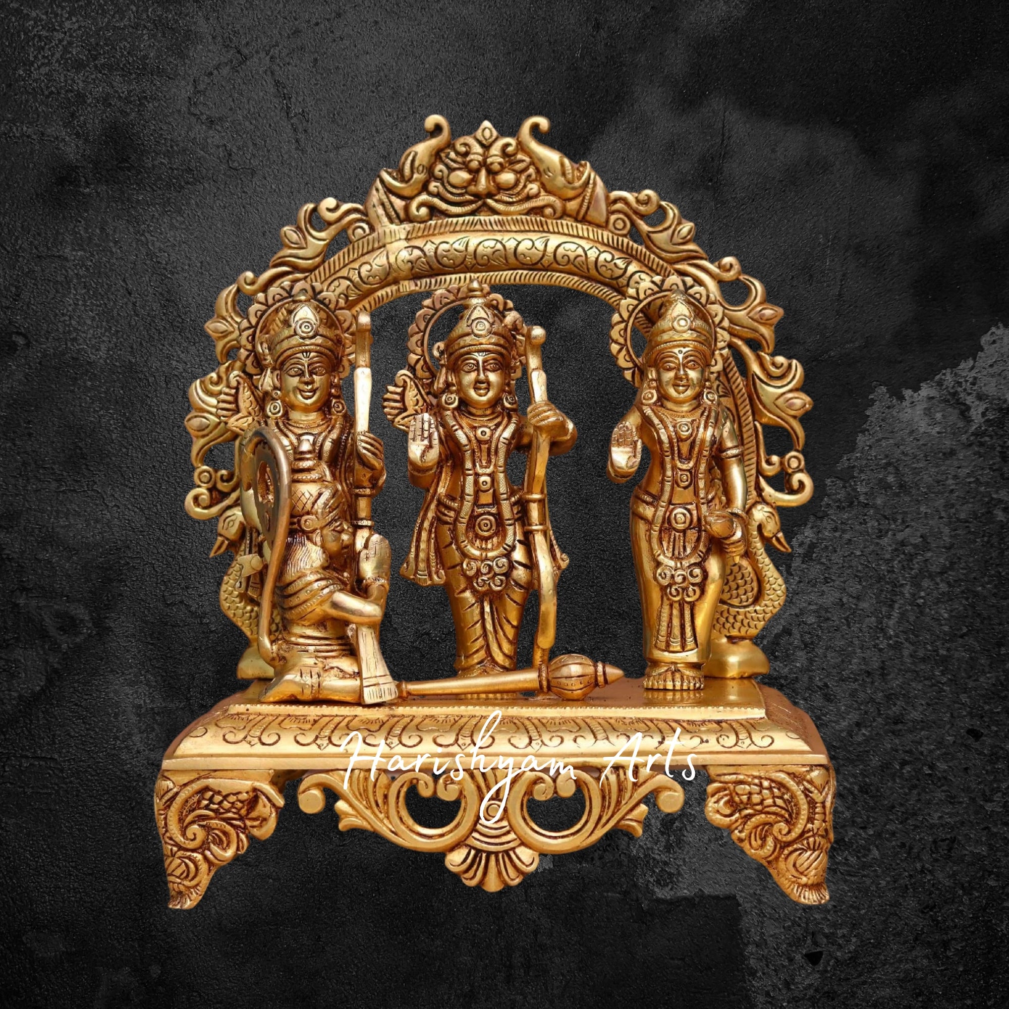 13" Best Quality Brass Ram Darbar Statue with Artistic Finish