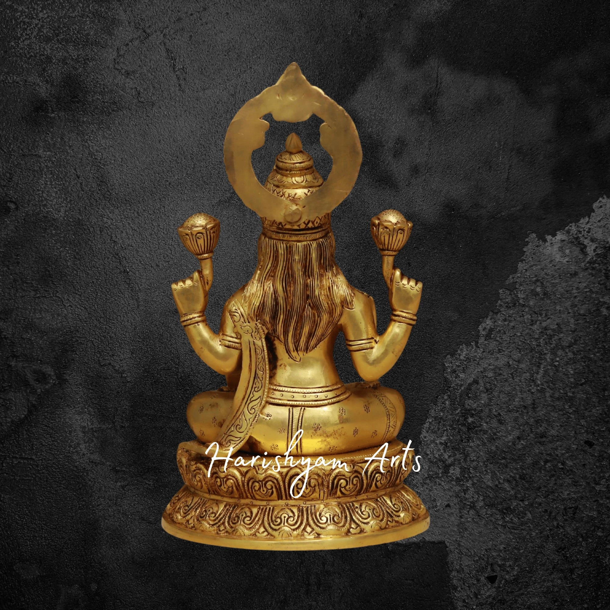 14" Brass Laxmi Ganesh Statue for Pooja and Decor1
