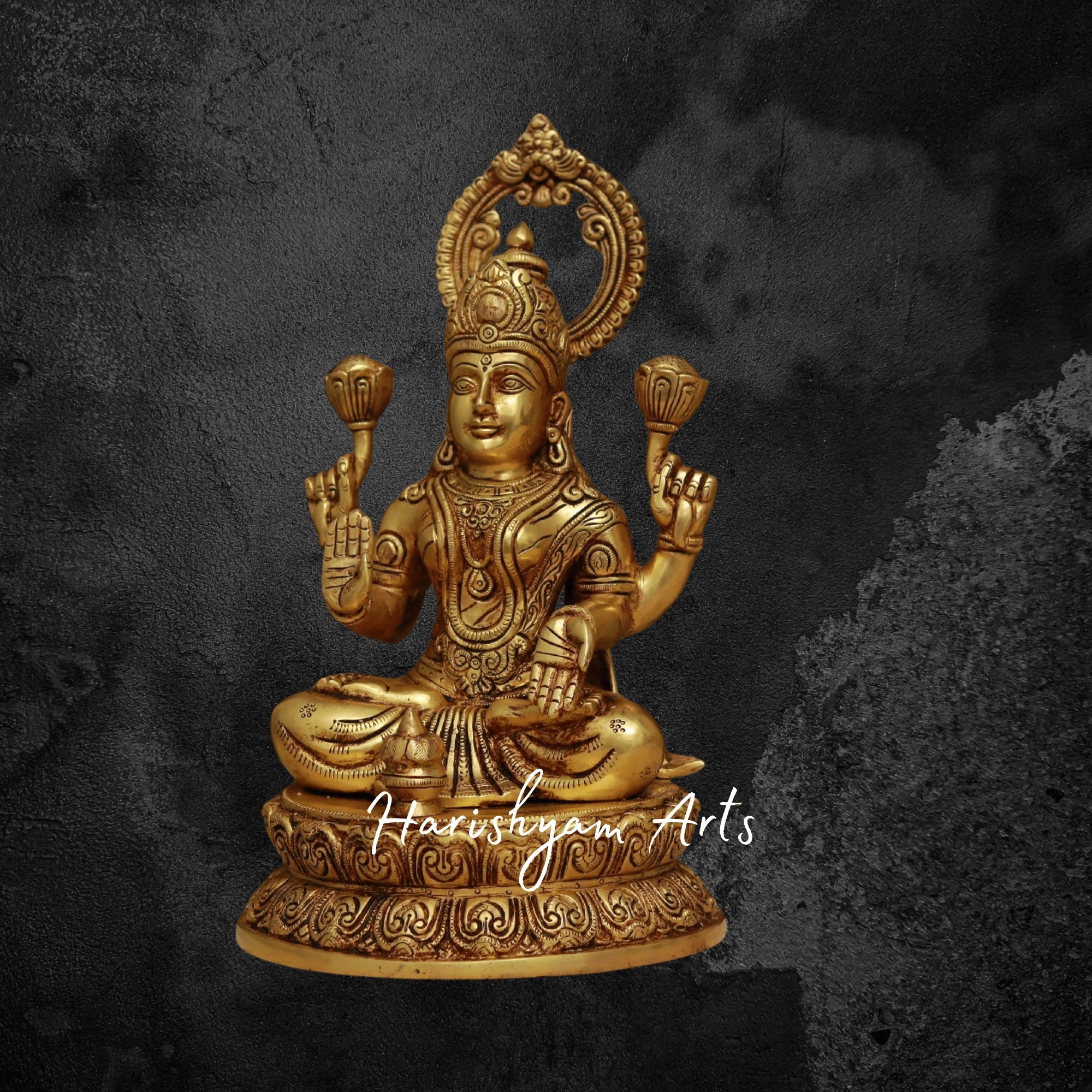 14" Brass Laxmi Ganesh Statue for Pooja and Decor2
