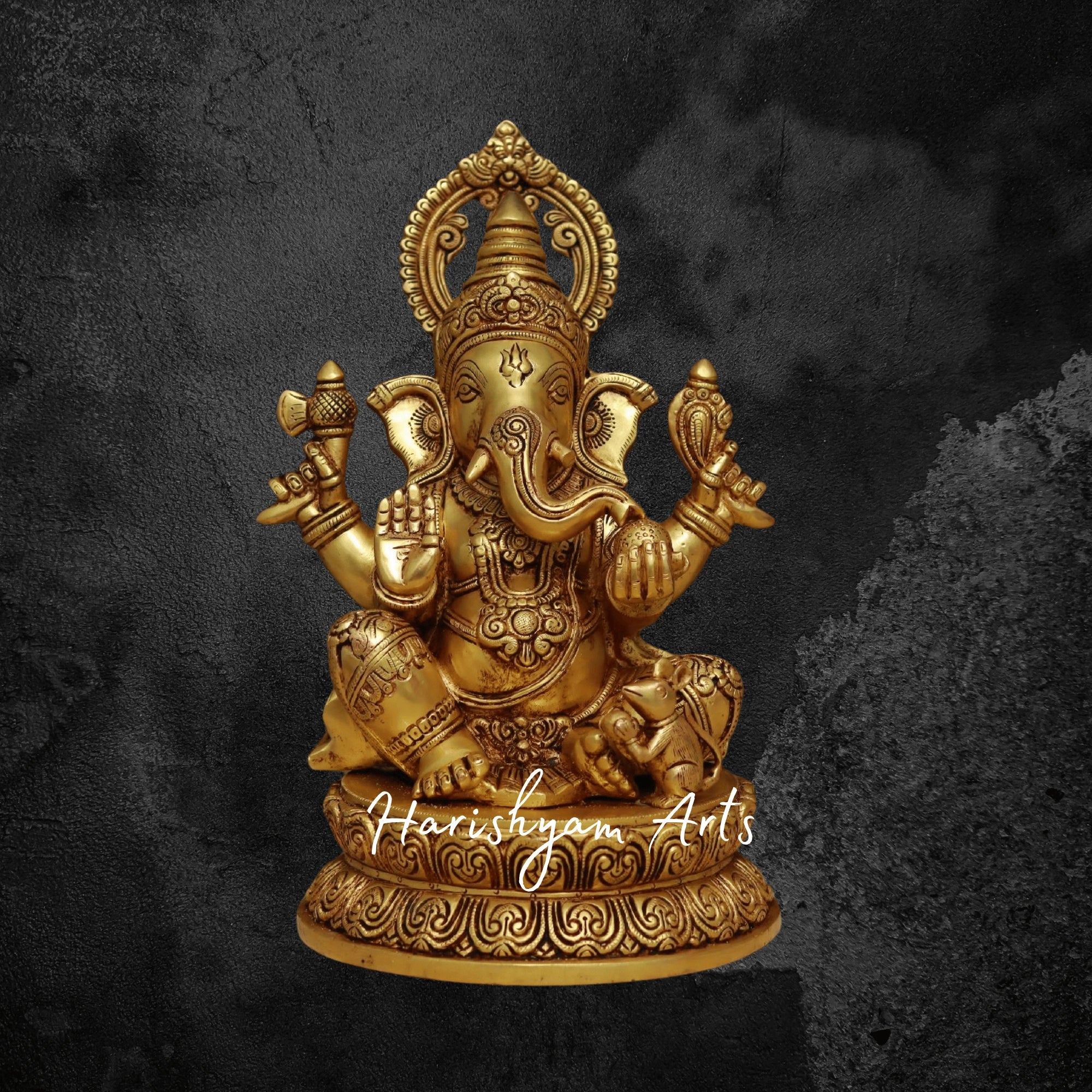14" Brass Laxmi Ganesh Statue for Pooja and Decor6