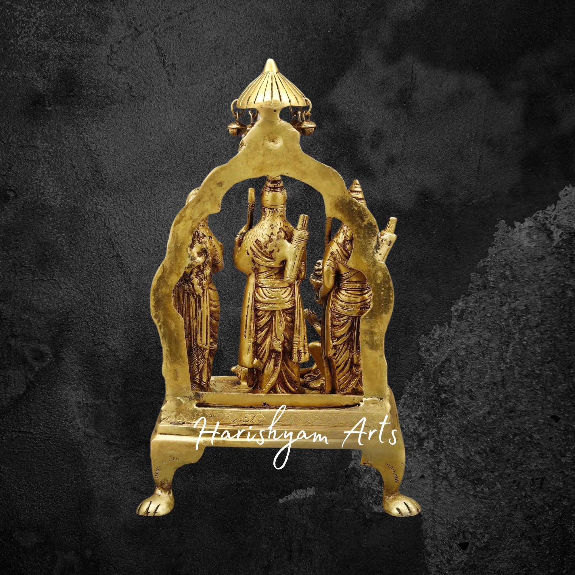 14" Brass Ram Darbar Statue for Mandir and Home Worship