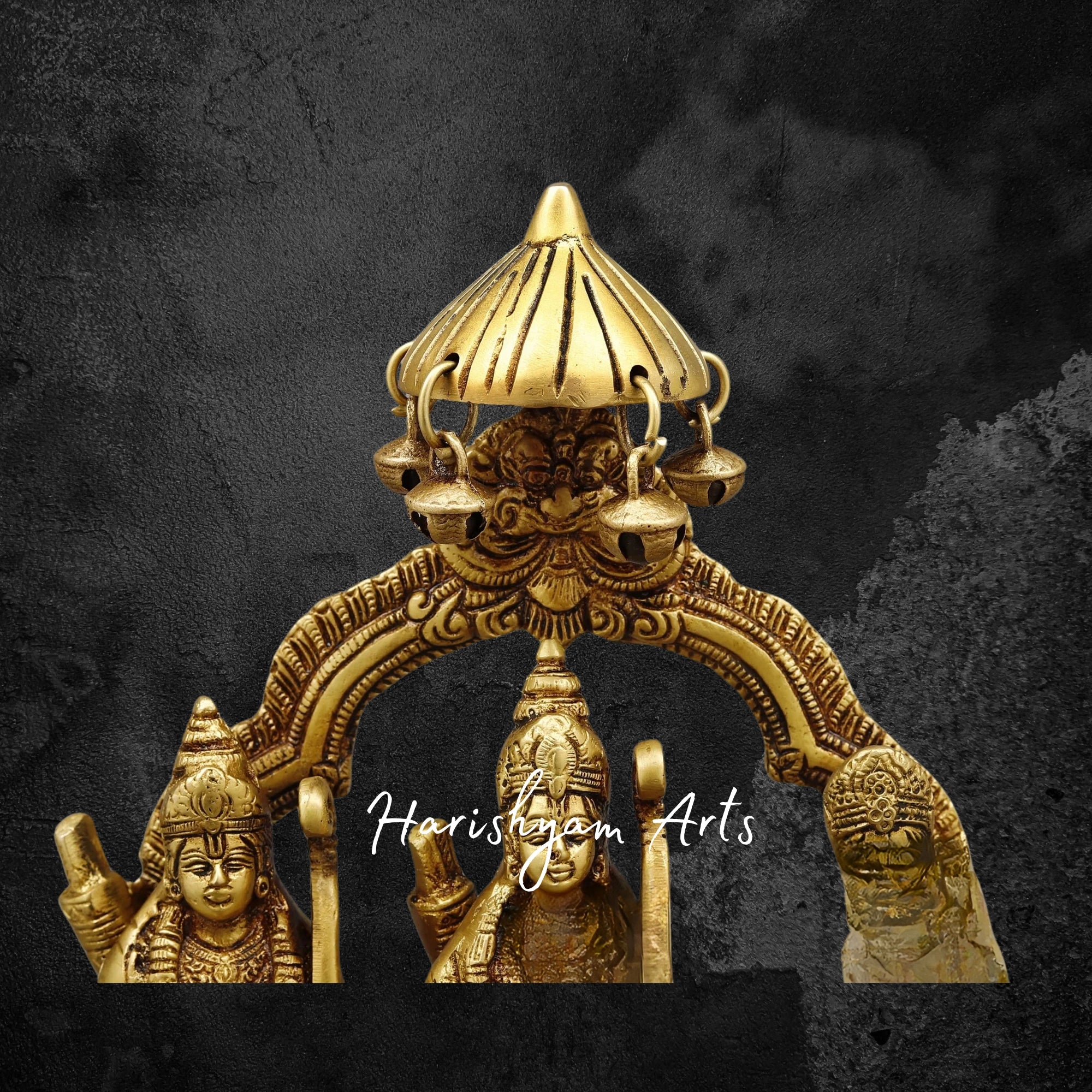 14" Brass Ram Darbar Statue for Mandir and Home Worship