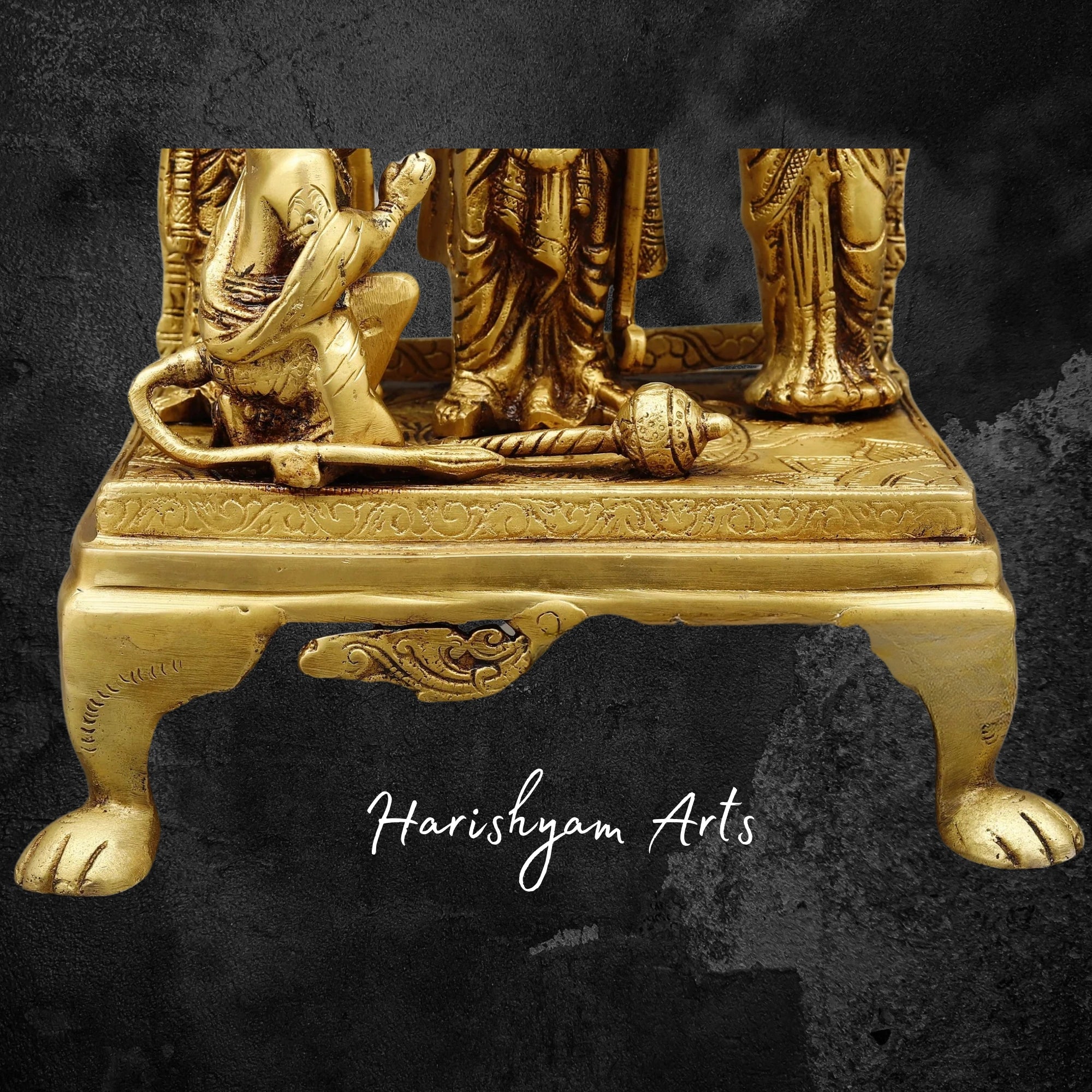 14" Brass Ram Darbar Statue for Mandir and Home Worship