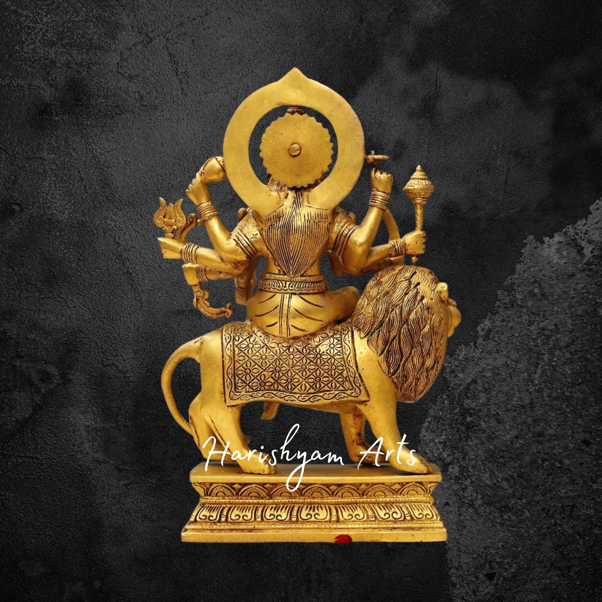 15" Beautiful Brass Durga Devi Murti for Home Decor