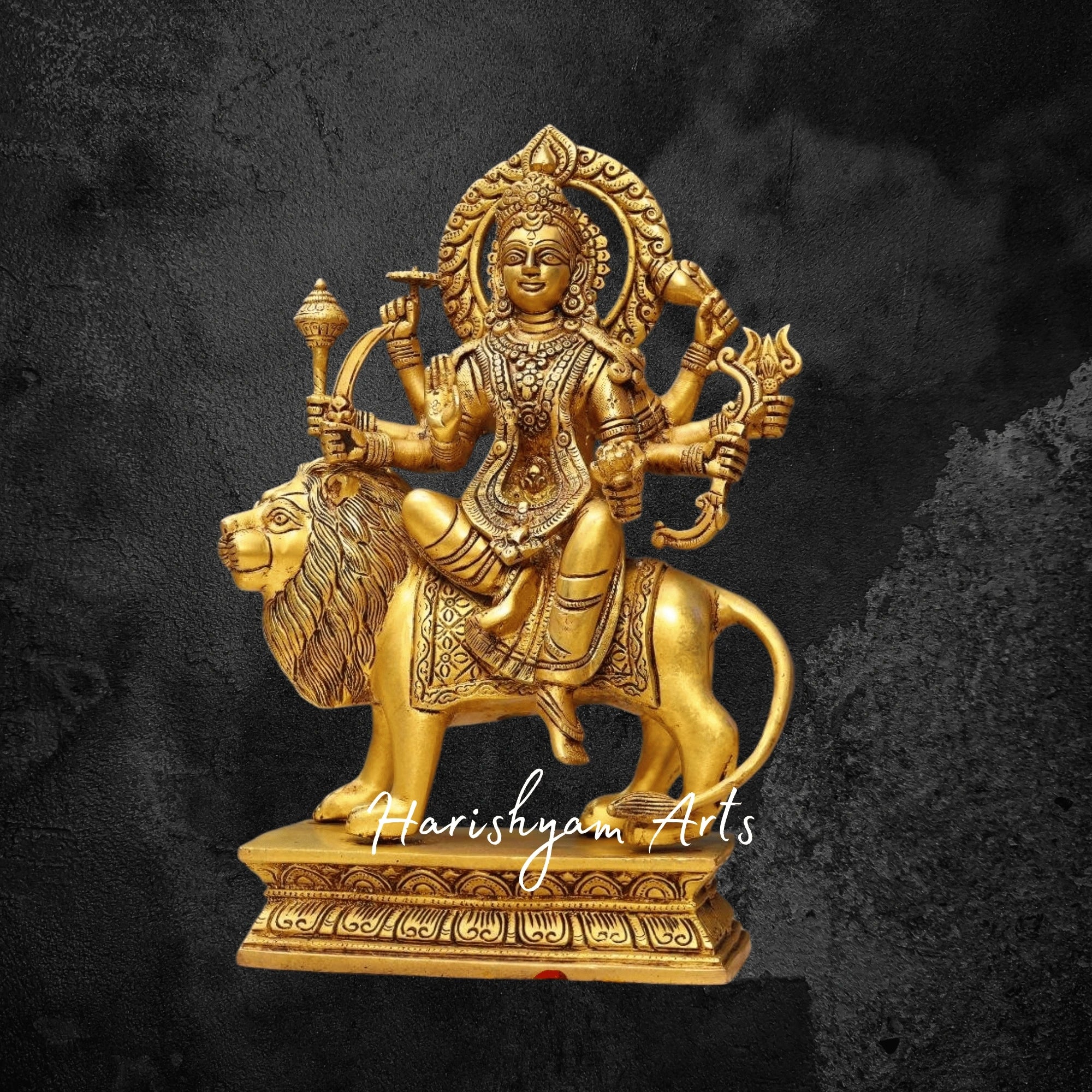 15" Beautiful Brass Durga Devi Murti for Home Decor
