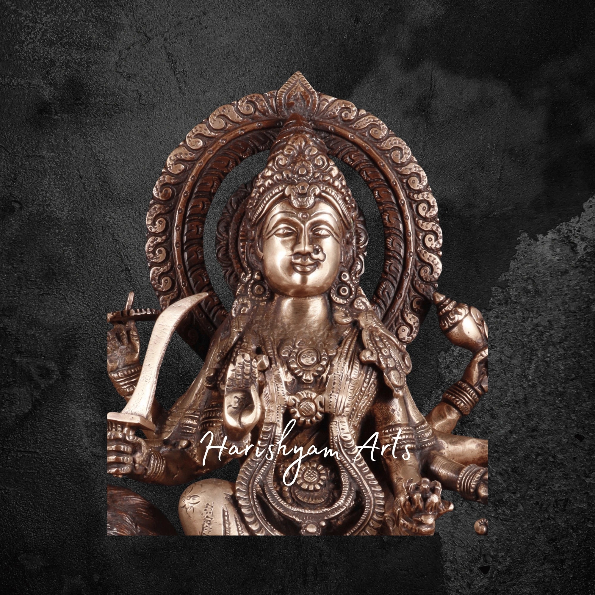 15" Exquisite Handmade Brass Durga Maa Idol Online