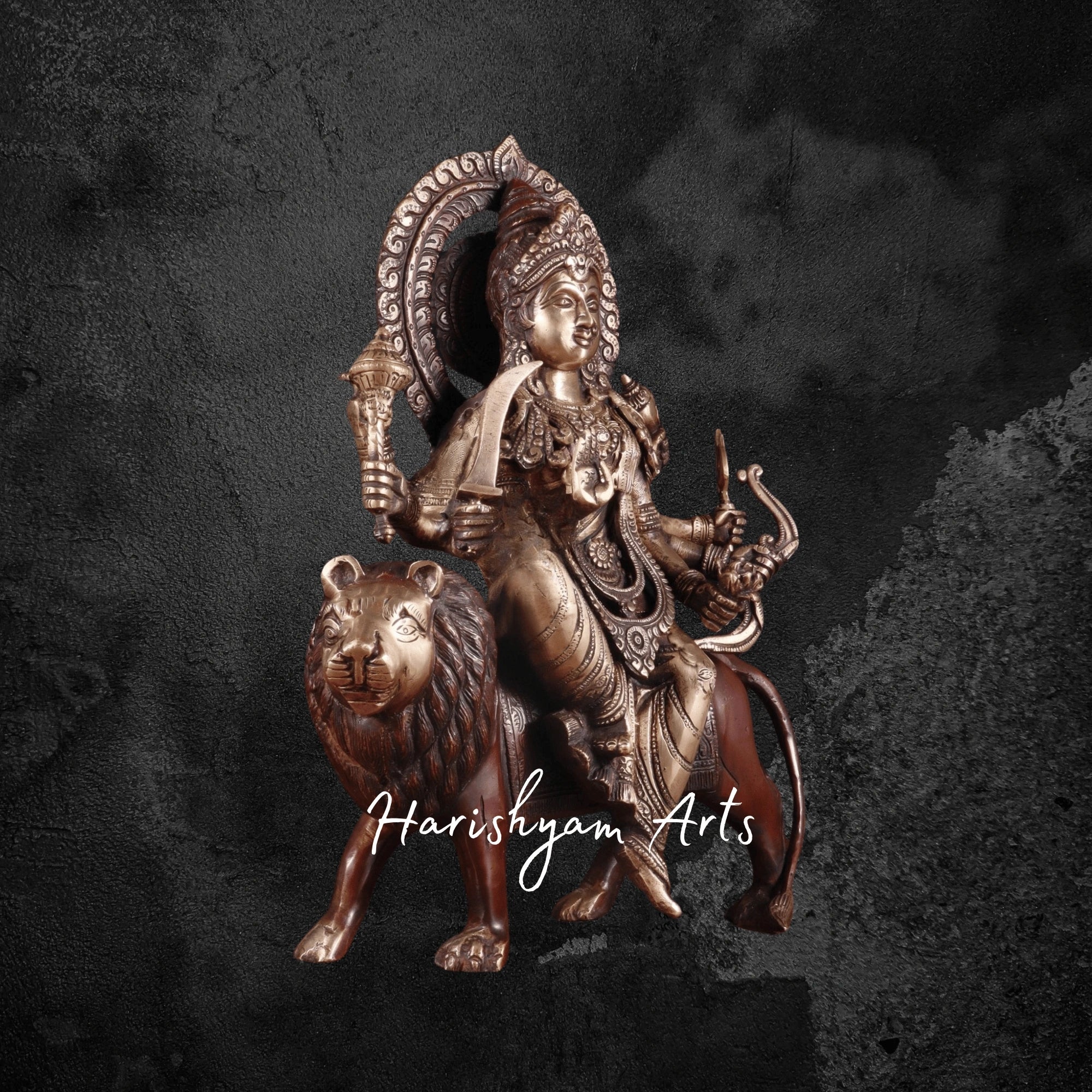 15" Exquisite Handmade Brass Durga Maa Idol Online