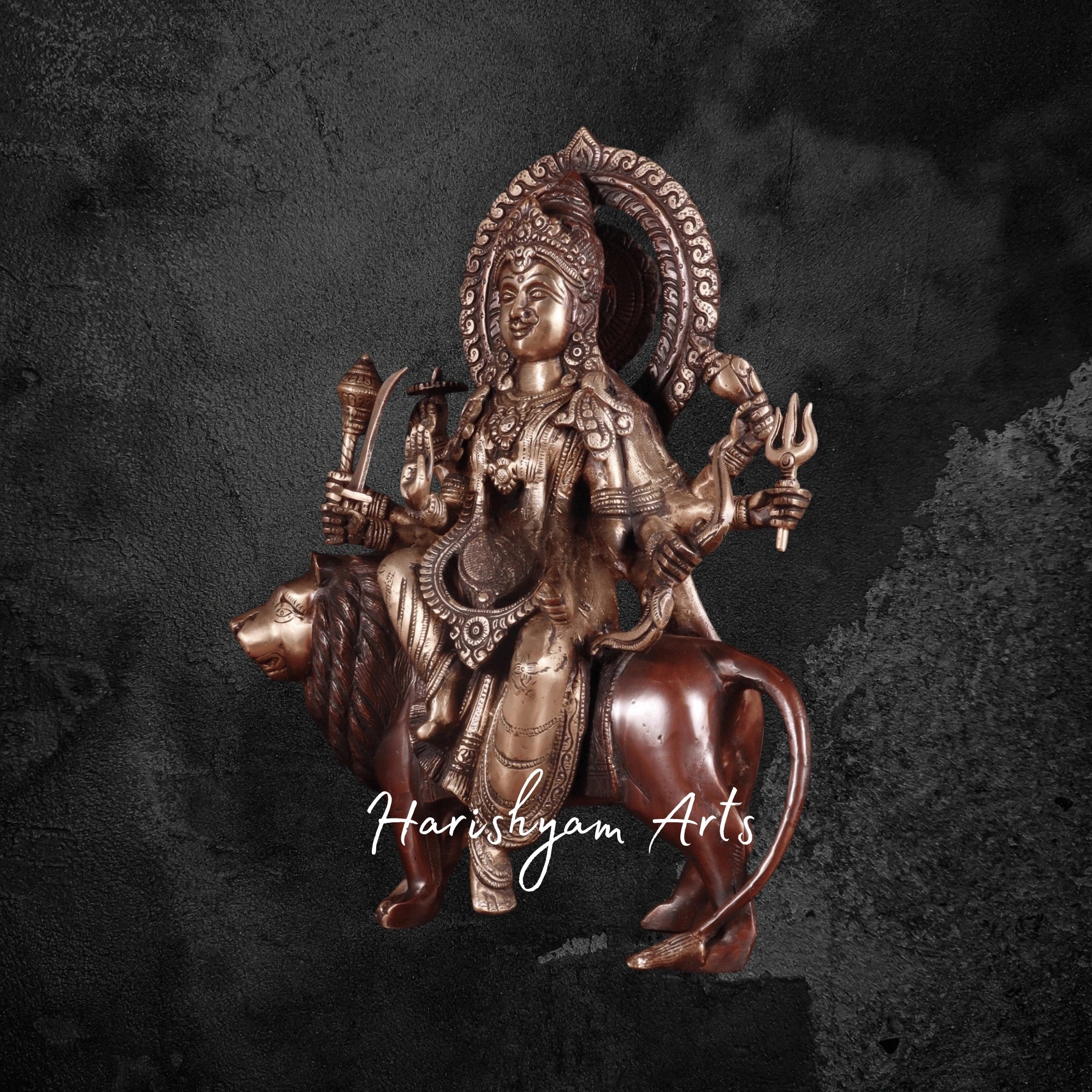 15" Exquisite Handmade Brass Durga Maa Idol Online