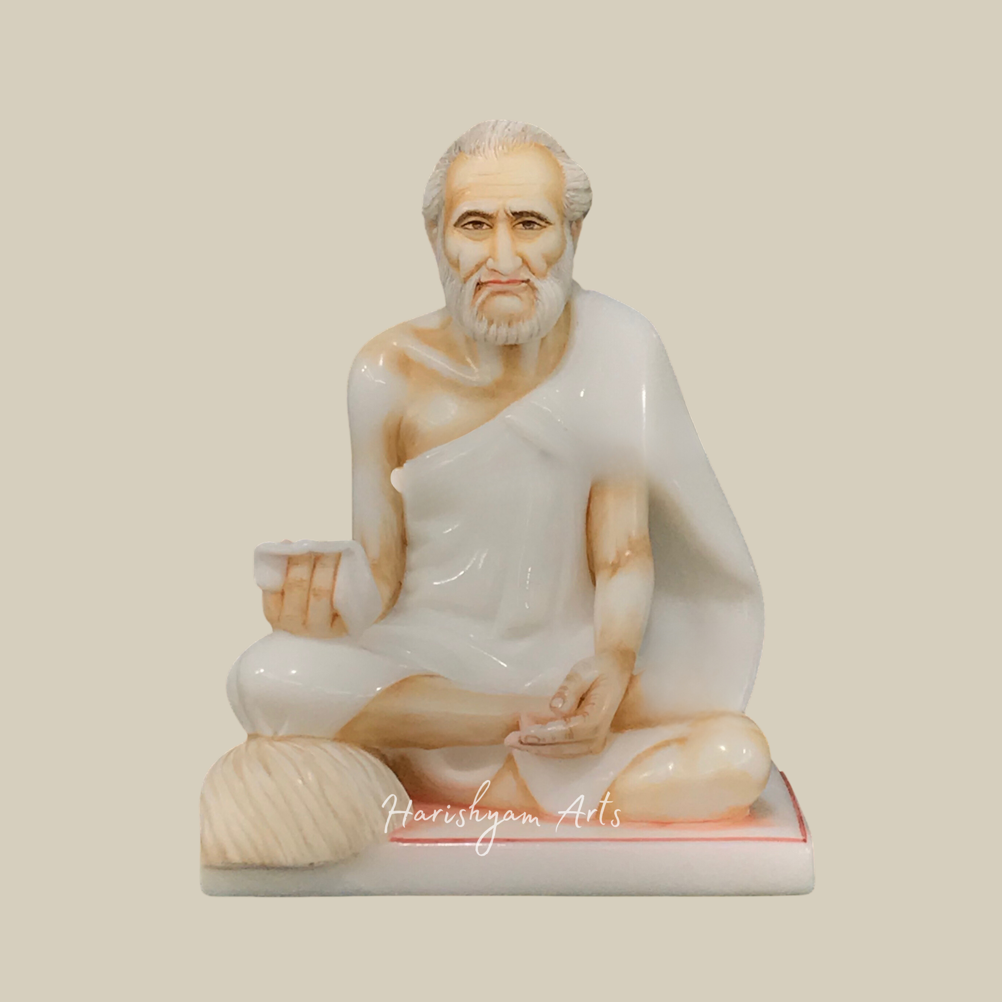 15" Handcrafted Shri Rajendra Suri Ji Marble Statue