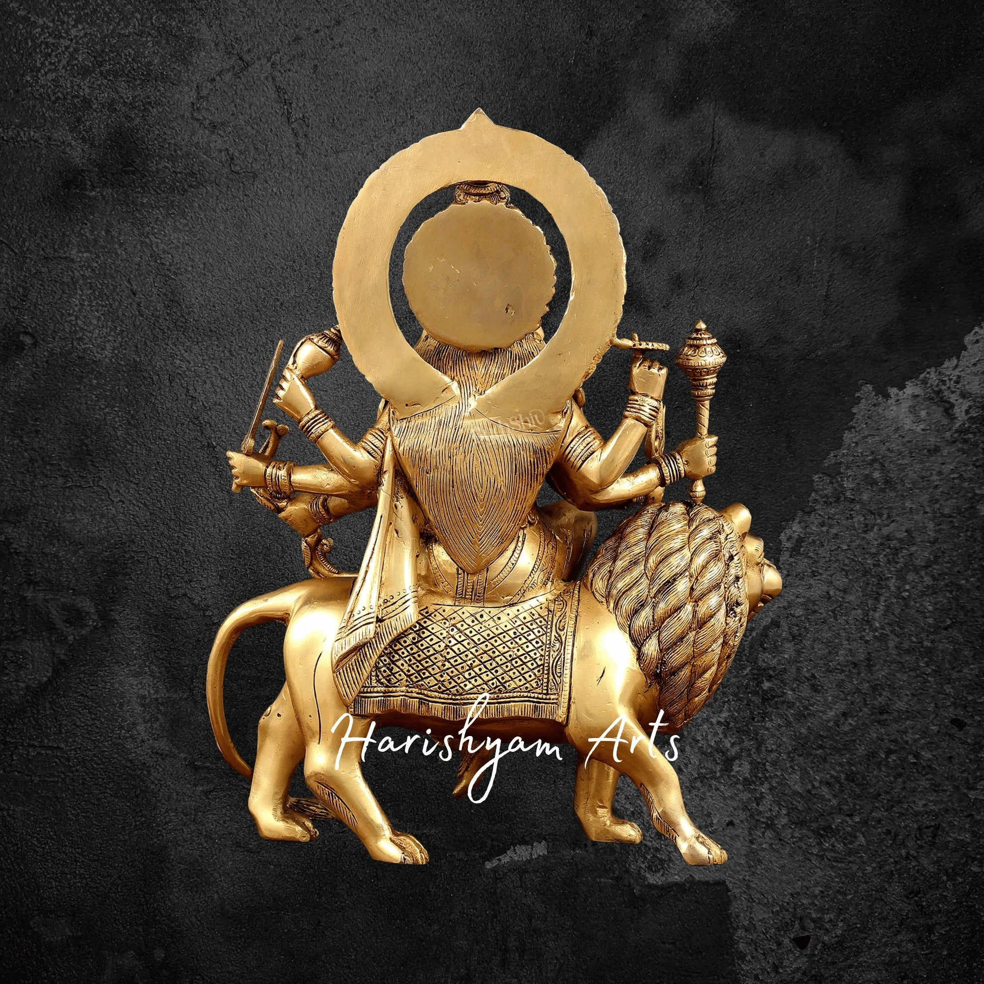 15" Handmade Brass Durga Mata Idol for Mandir & Home