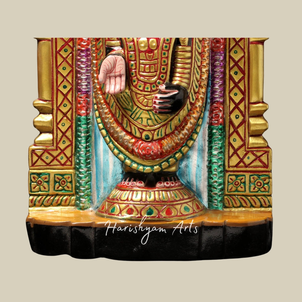 15" Lord Venkateshvara as Tirupati Balaji Statue in Marble