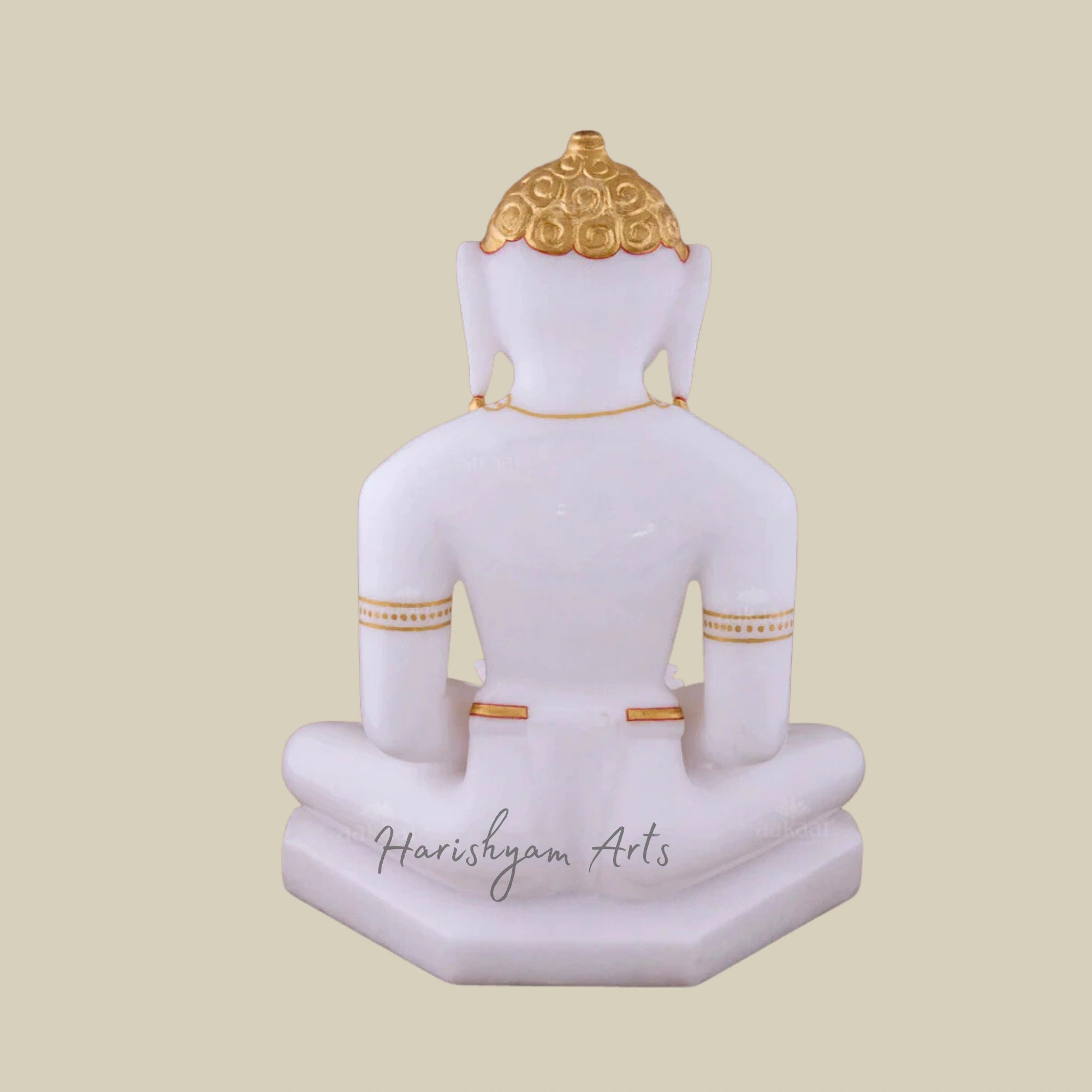 15" Marble Jain Murti of Mahavir Swami for Pooja Room2