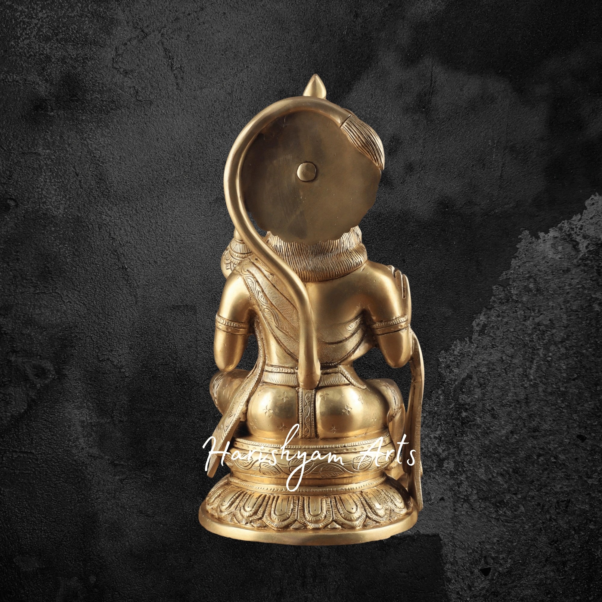 15" Superfine Pure Brass Large Hanuman Ji Statue Majestic Hanuman Murti