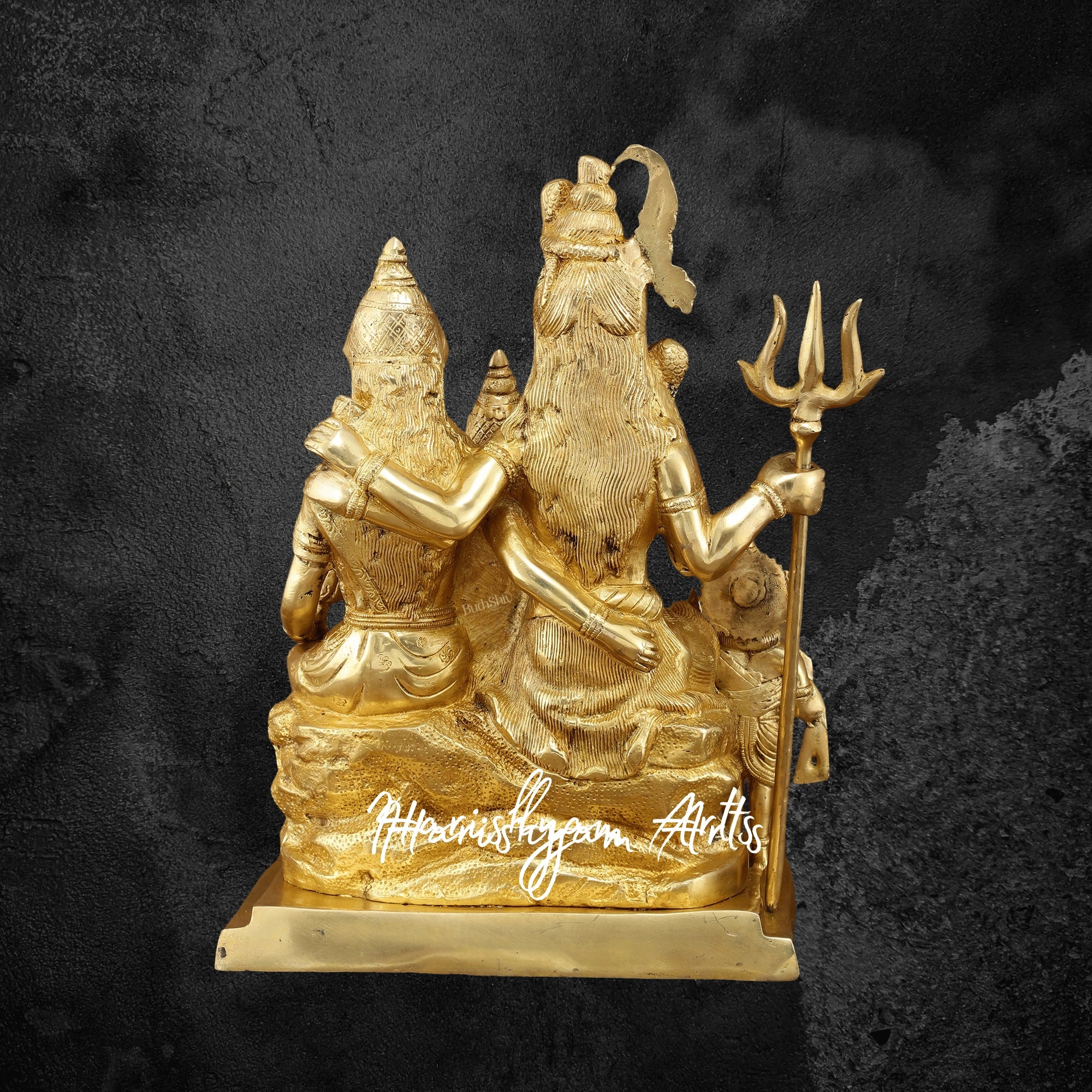 15" Traditional Brass Shiv Parivar Murti for Home and Temple