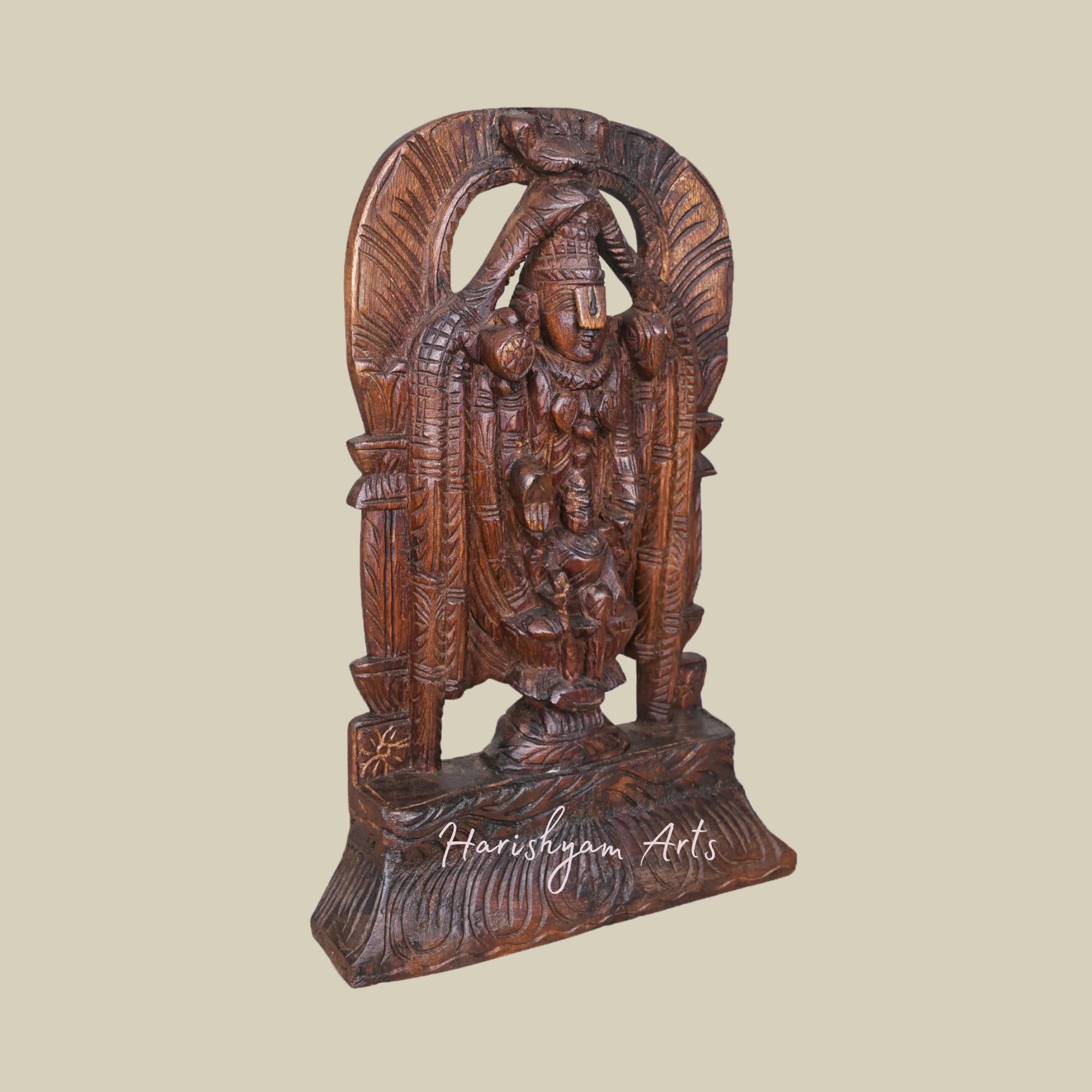 15" Wooden Venkateswara Swamy Statue5