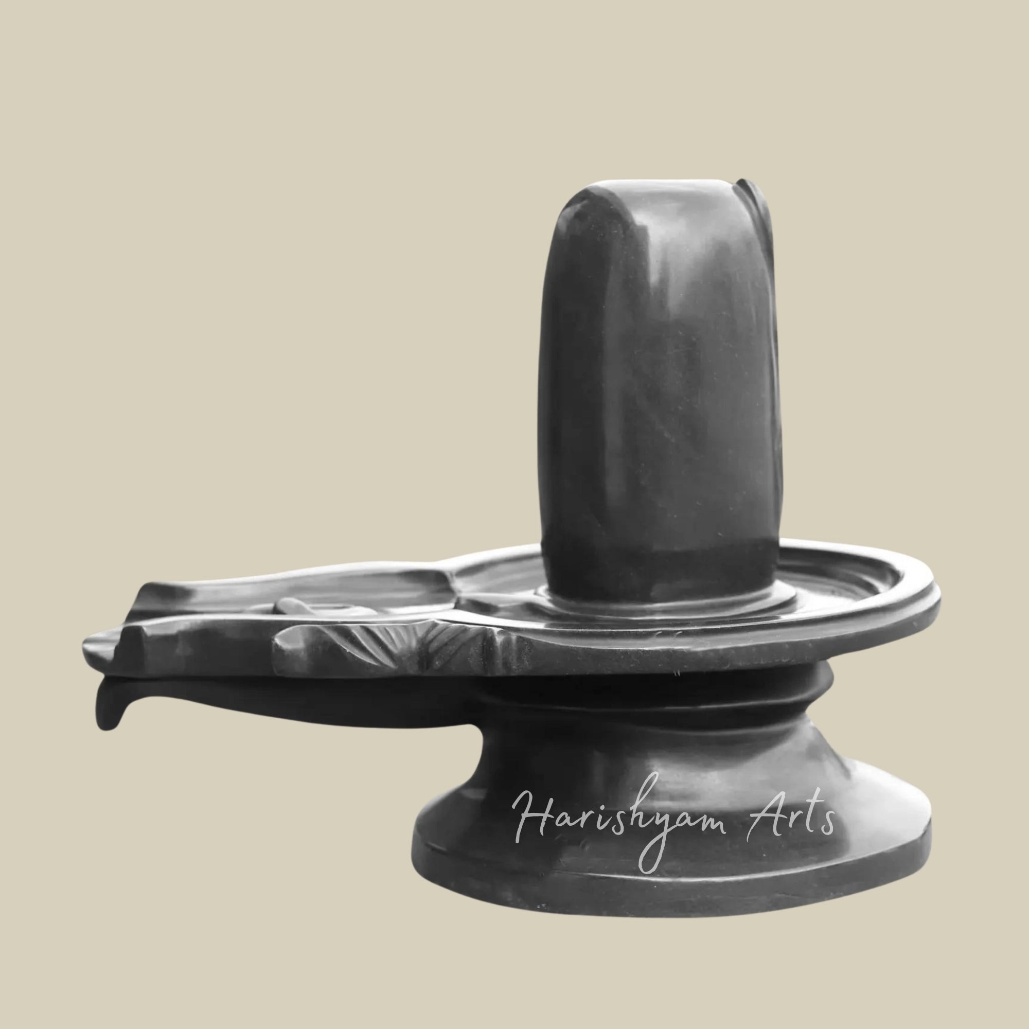 15 Inches Black Marble Shiva Lingam