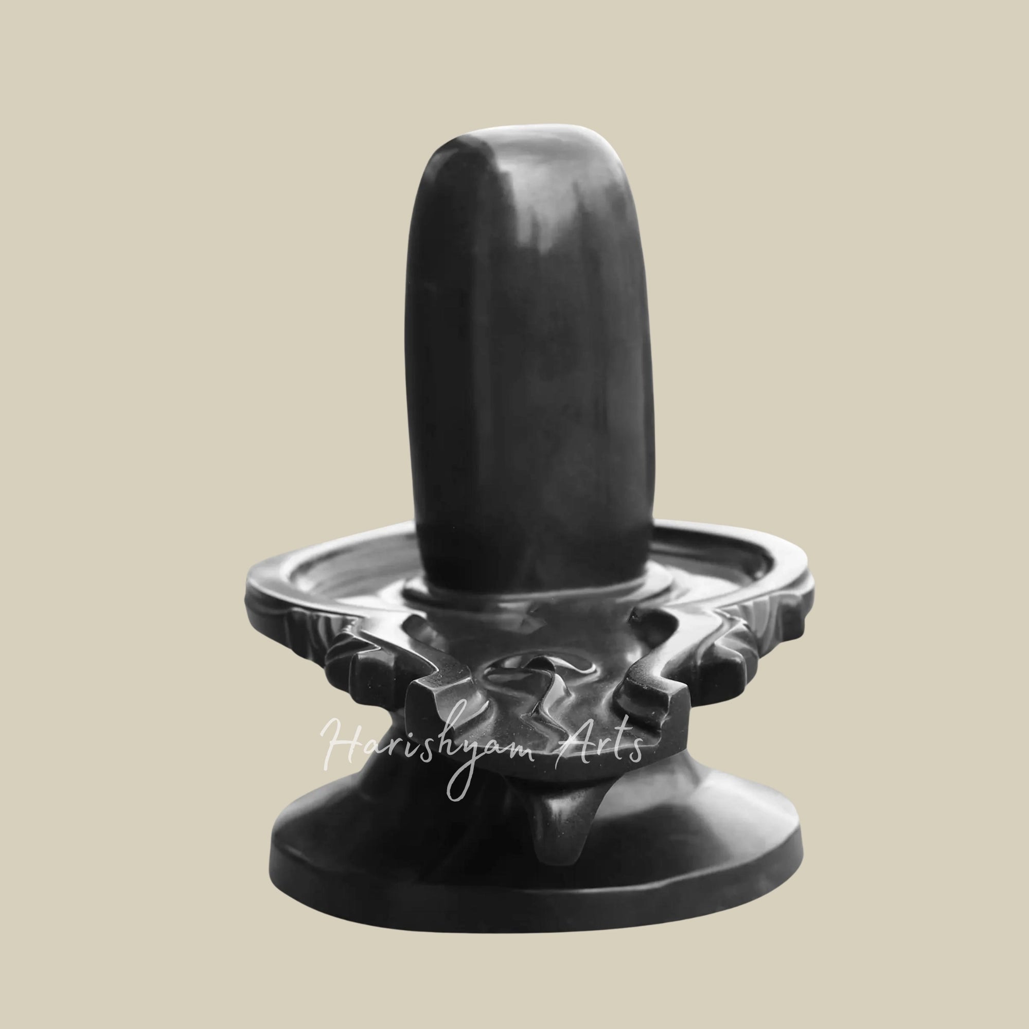 15 Inches Black Marble Shiva Lingam1
