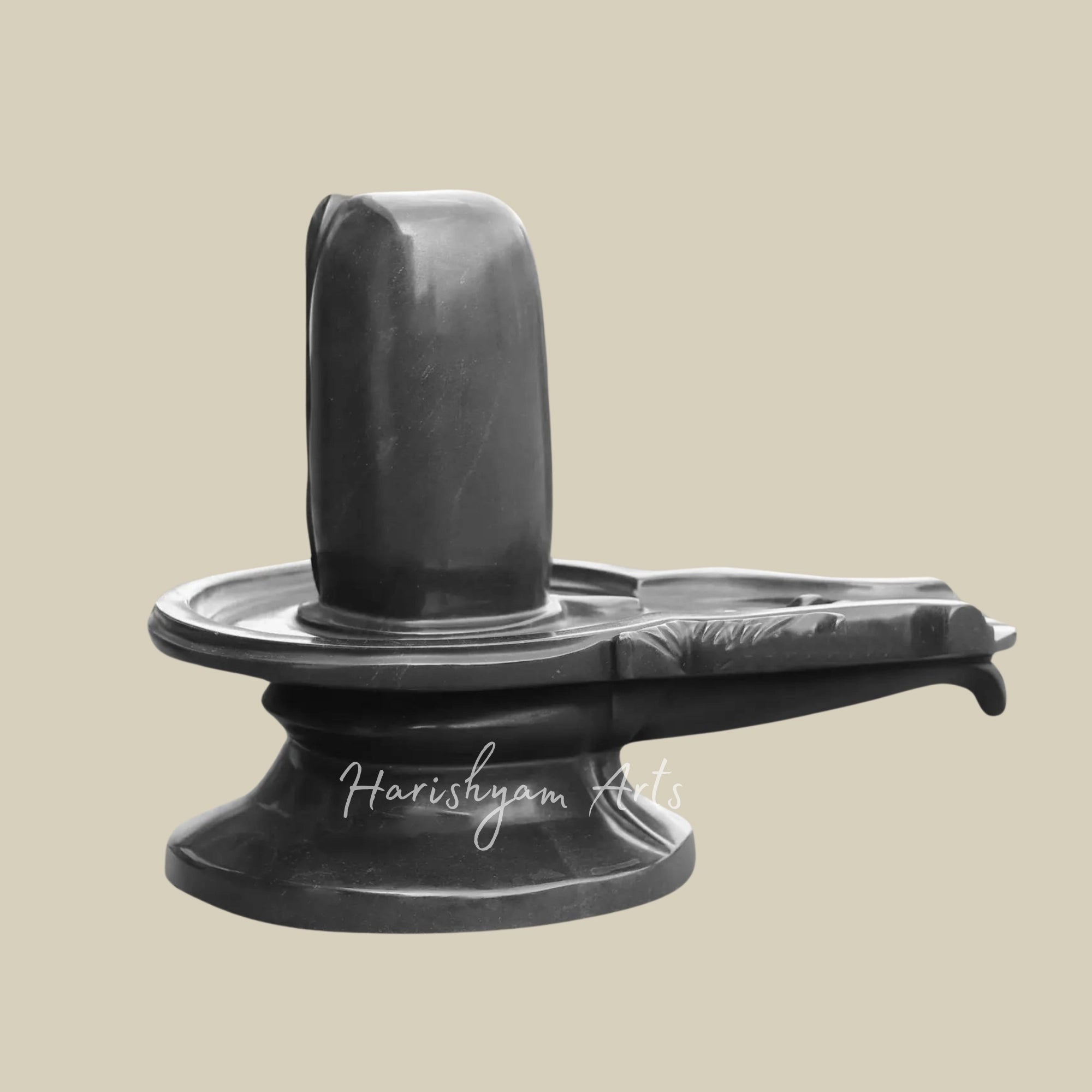 15 Inches Black Marble Shiva Lingam2