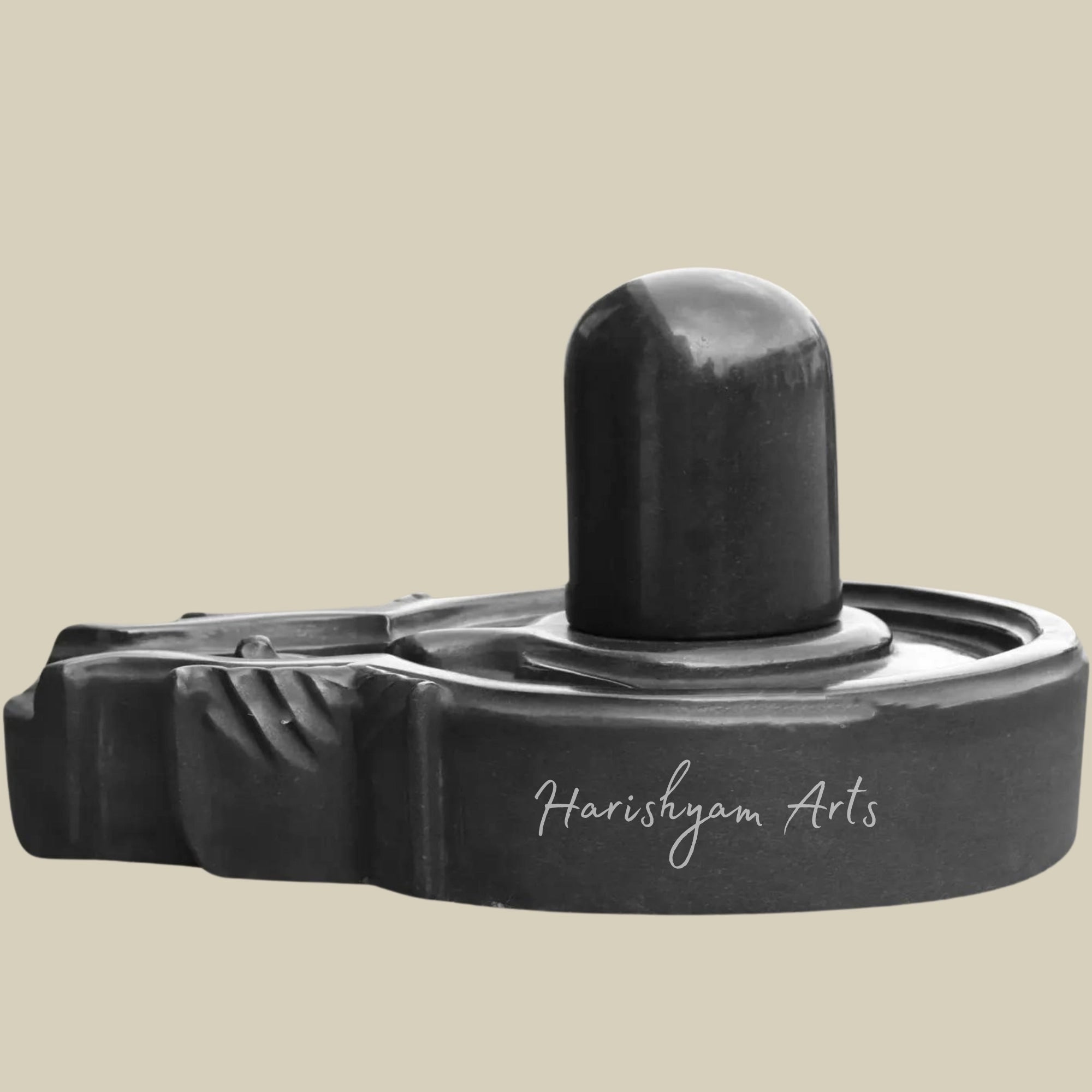 15" Black Marble Shiva Lingam for Temple & Home1