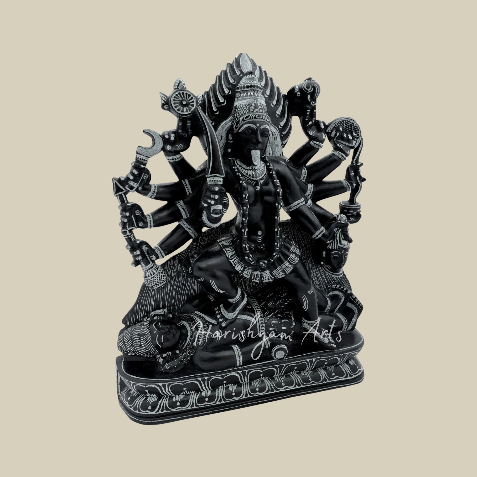 15" Marble Kali Maa Idol for Pooja1