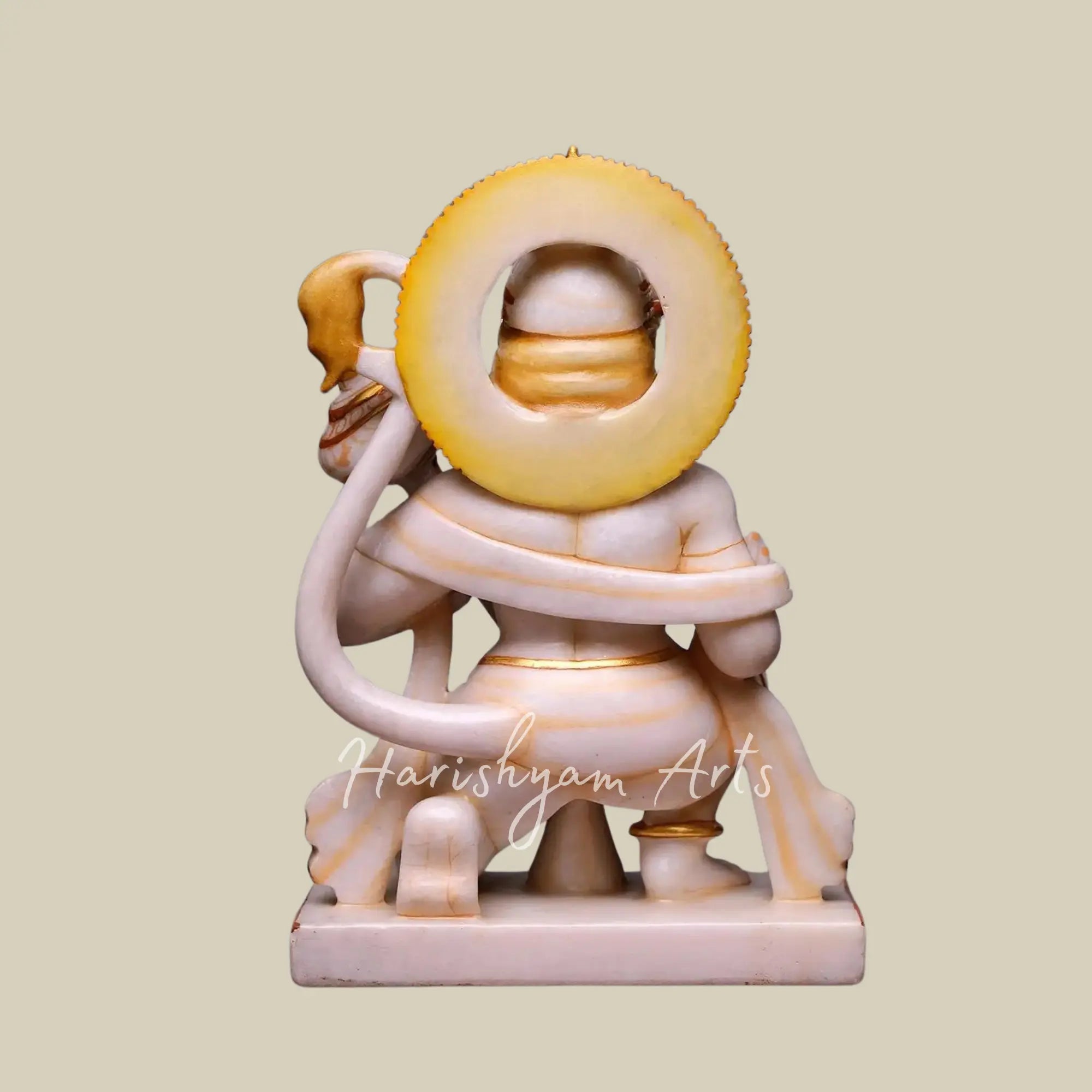 15 inches Shri Hanuman Marble Idol in Seated Position 1