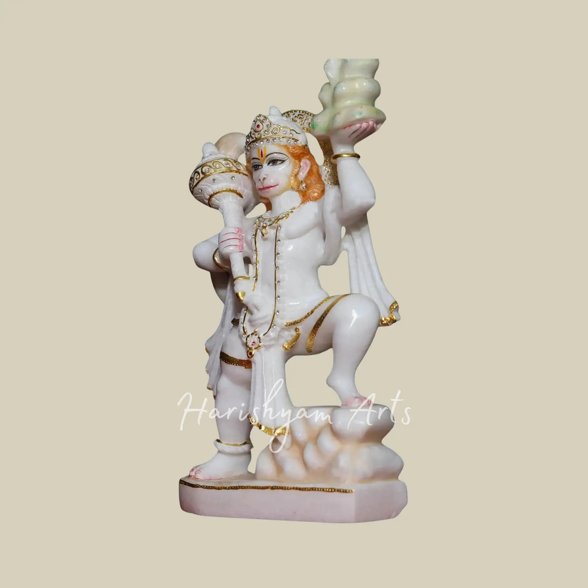 15 inches hanuman marble statue 2