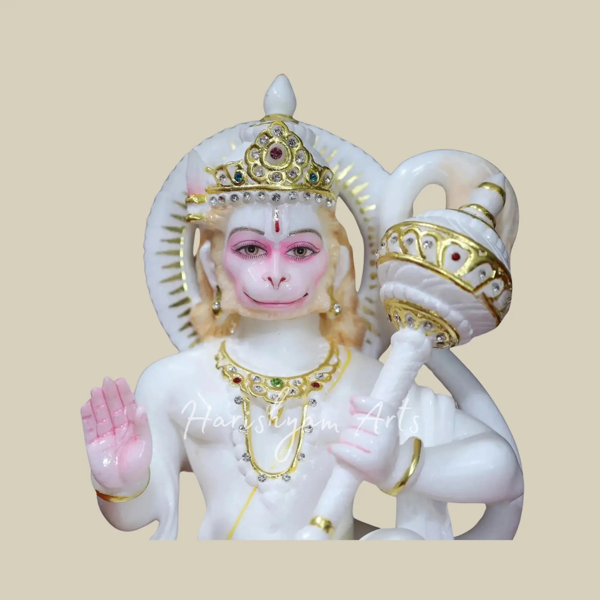 15 inches marble bajrangbali murti 1