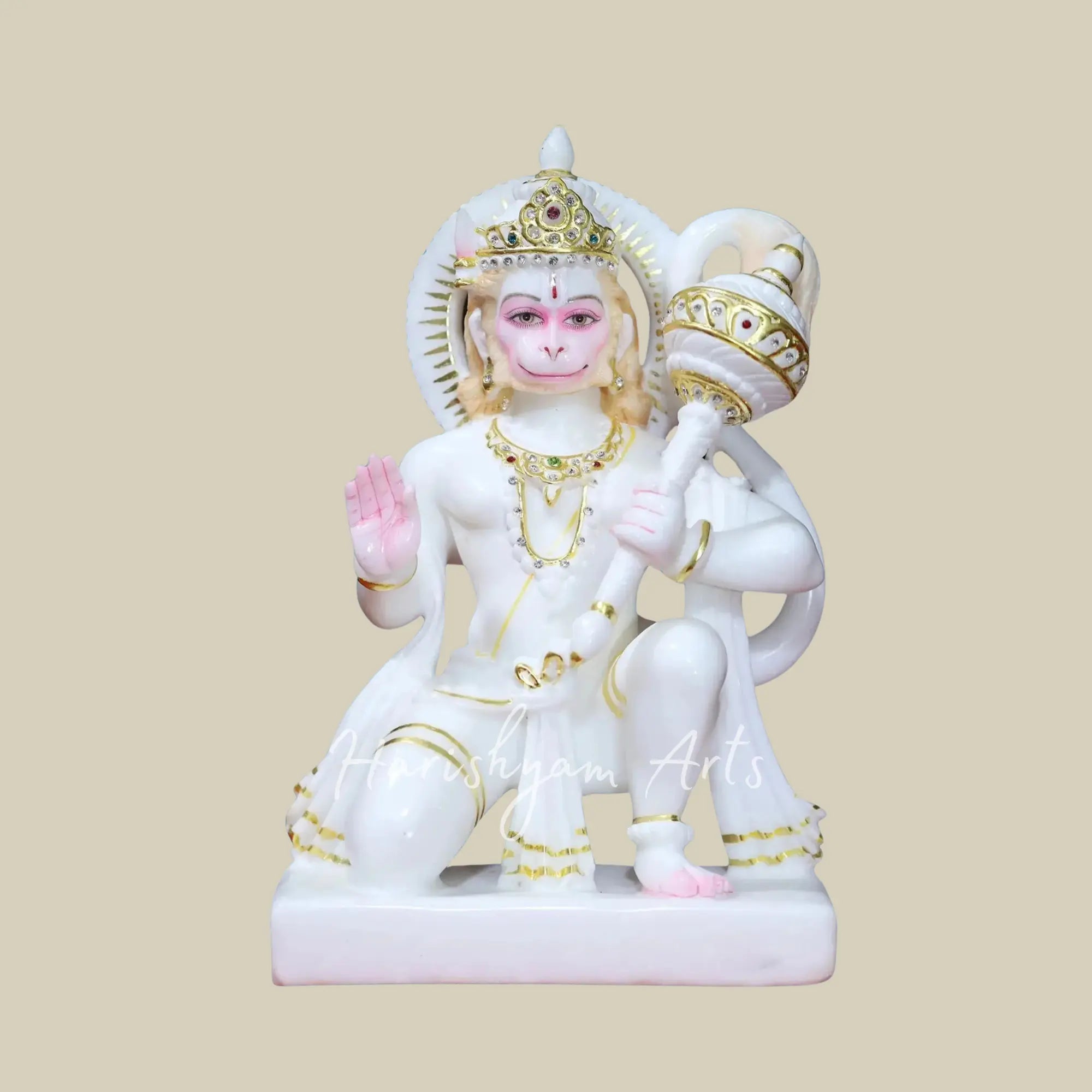 15 inches marble bajrangbali murti