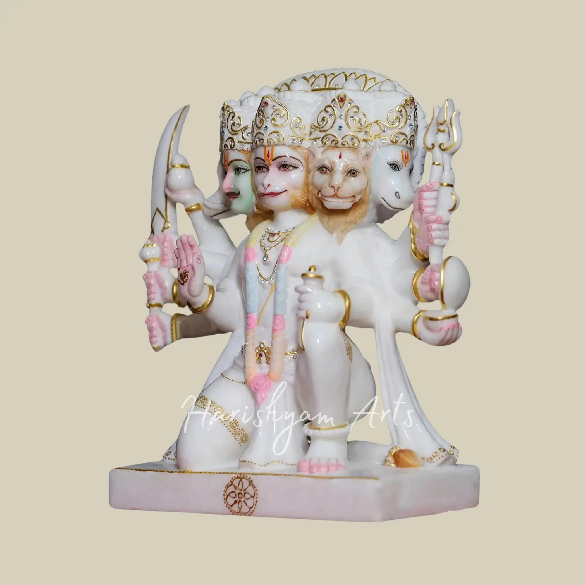 15 inches panchmukhi hanuman marble idol 2