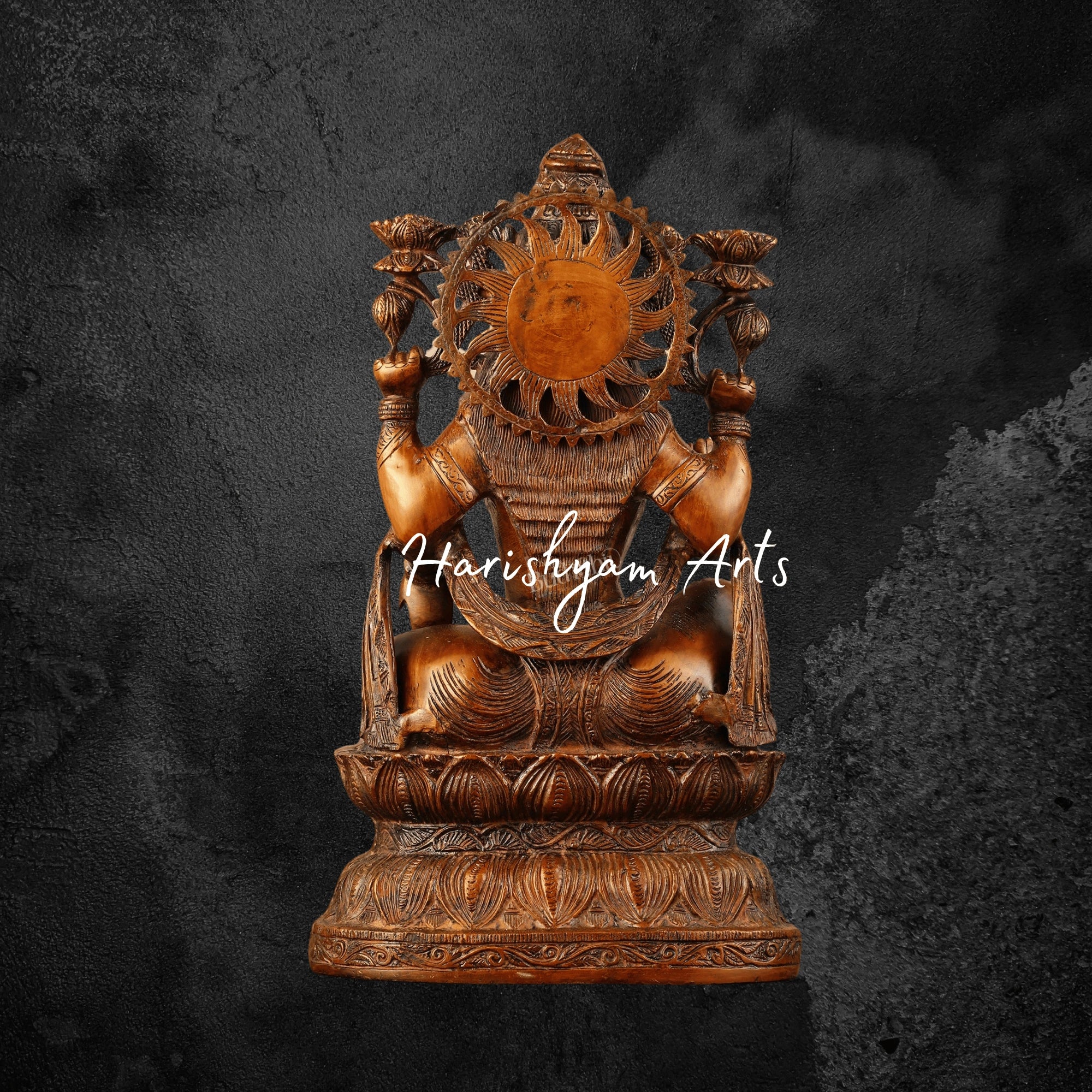 16" Traditional Brass Lakshmi Murti for Temple and Pooja Room