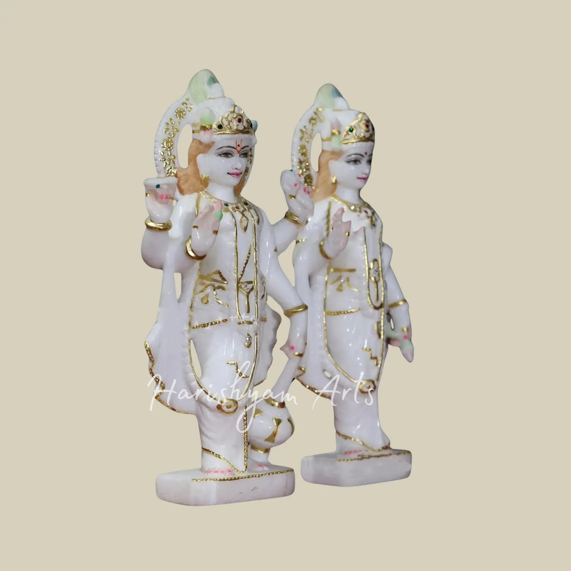 16 inches Laxmi Vishnu Statue In White Marble1