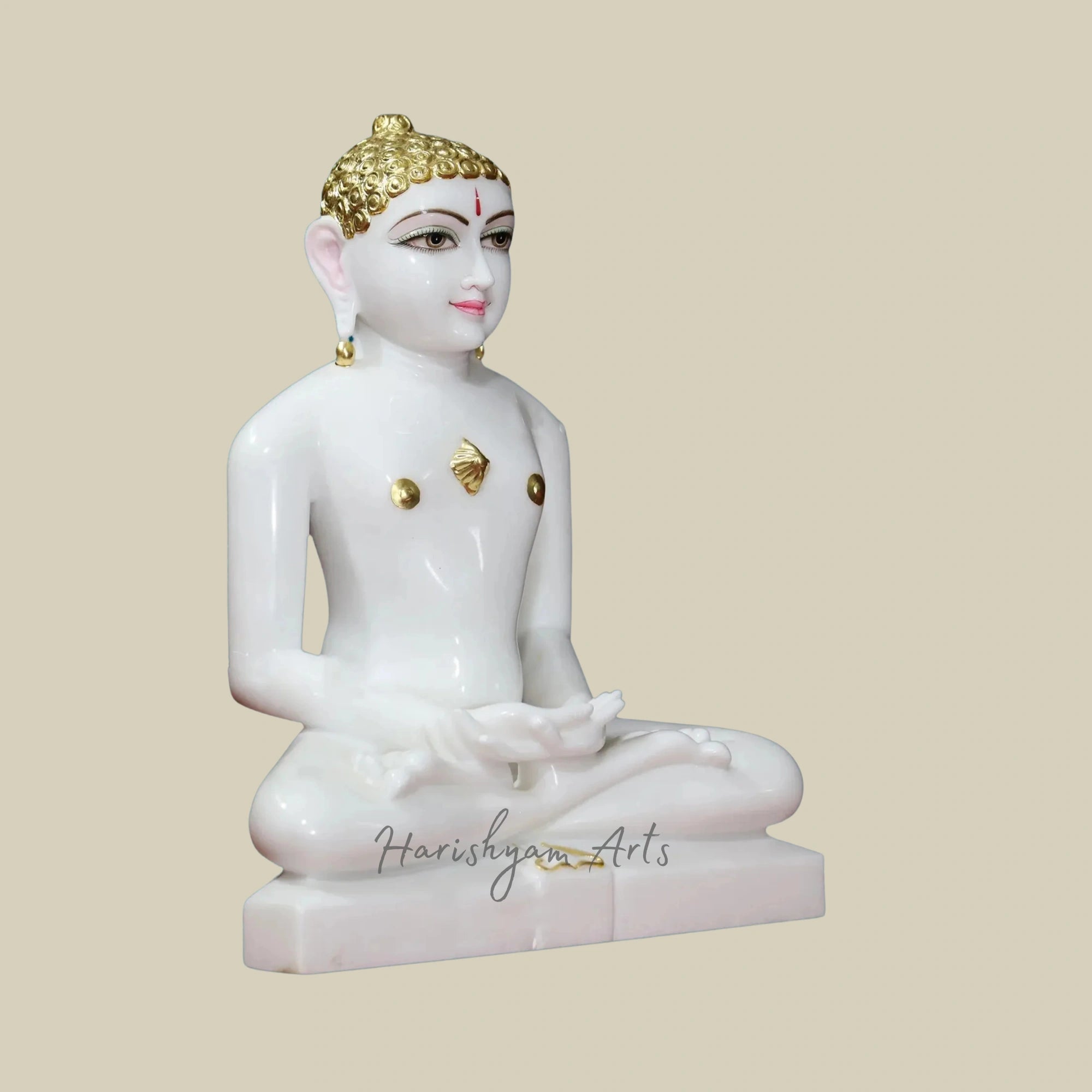 17" Custom Mahavir Swami Marble Statue for Temple1